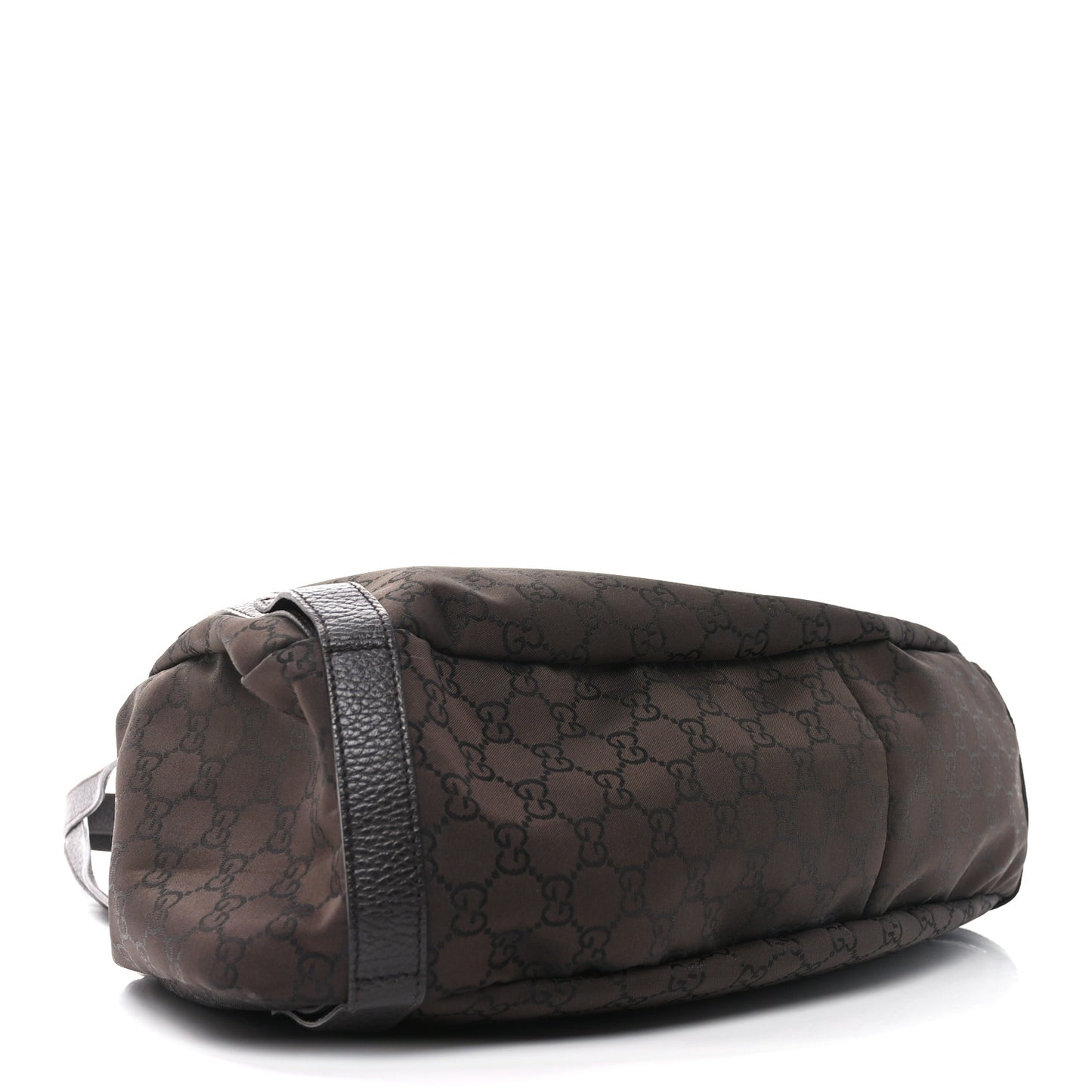 Nylon Monogram Medium Abbey Shoulder Bag Brown