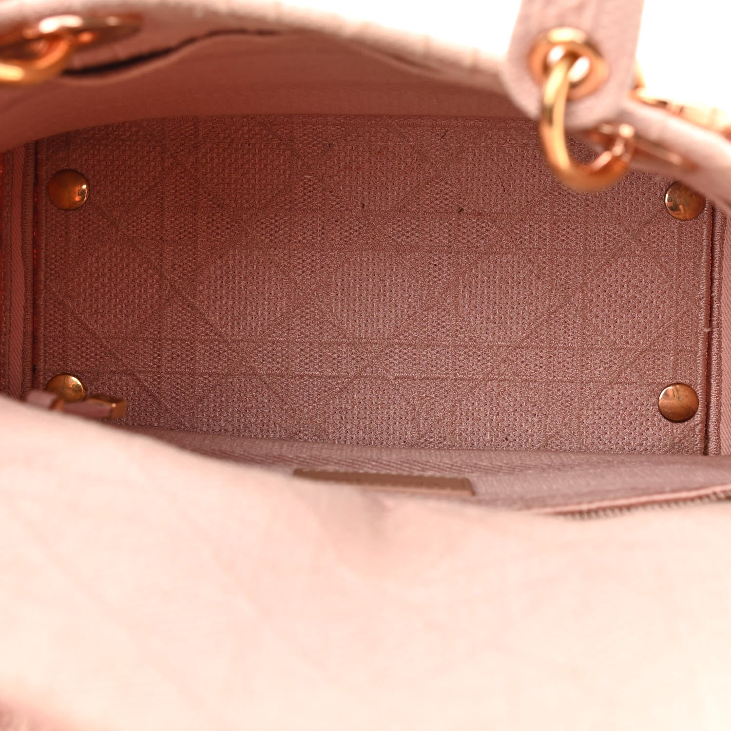 Christian Dior Canvas Embroidered Cannage Medium Lady D-Lite Pink 5 of 16