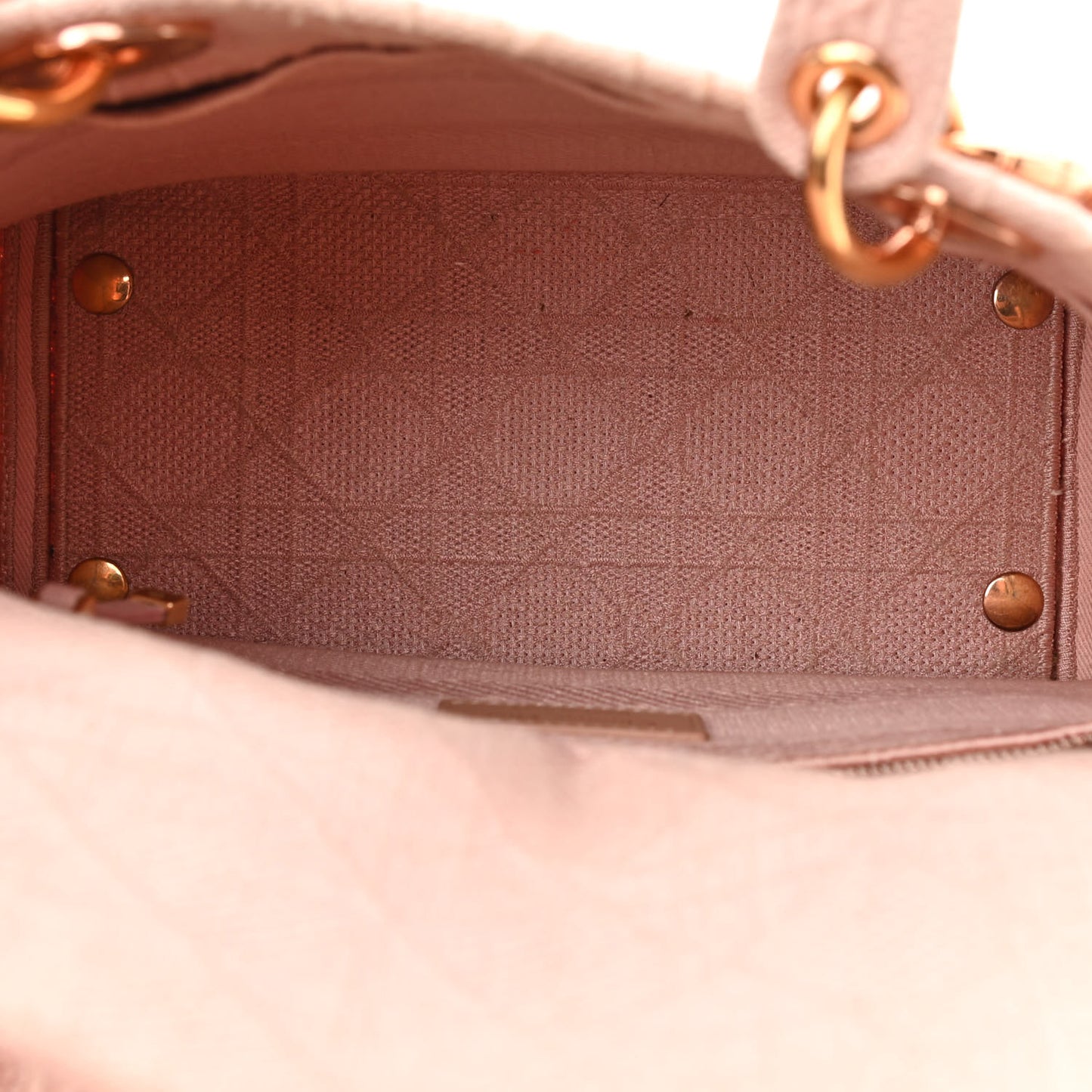 Canvas Embroidered Cannage Medium Lady D-Lite Pink