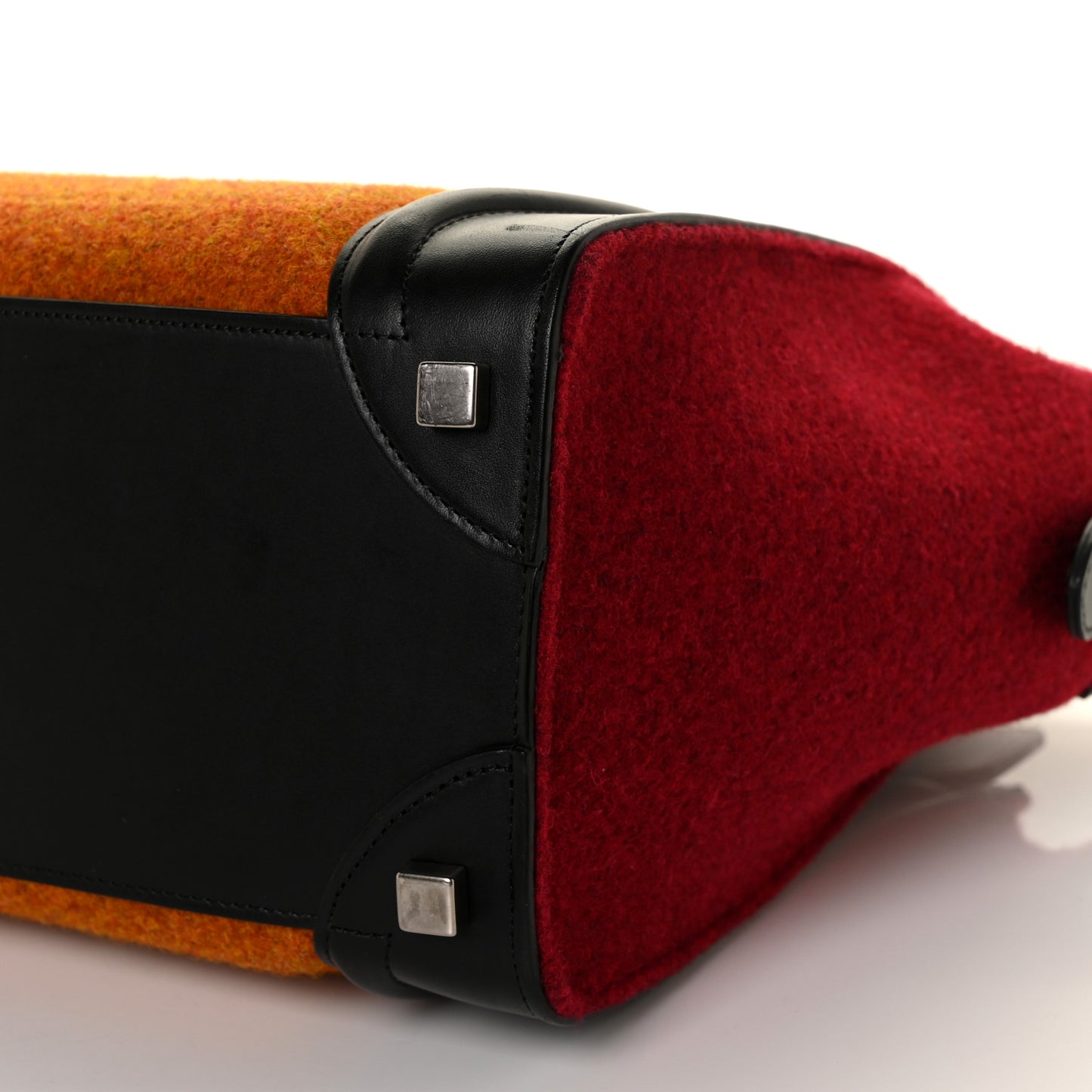 Felt Smooth Calfskin Micro Tri-Color Luggage Orange
