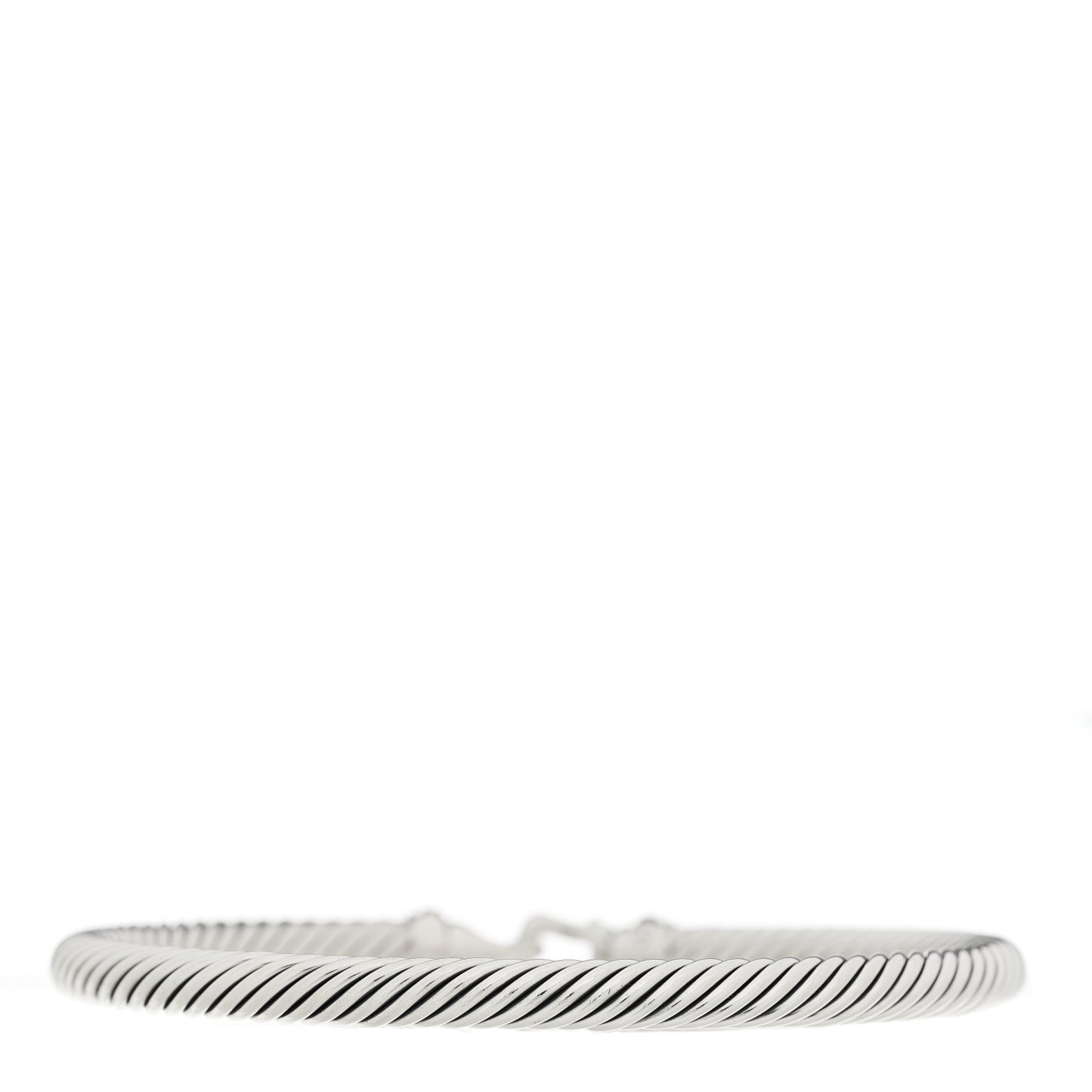 Sterling Silver Diamond 5mm Cable Buckle Bracelet