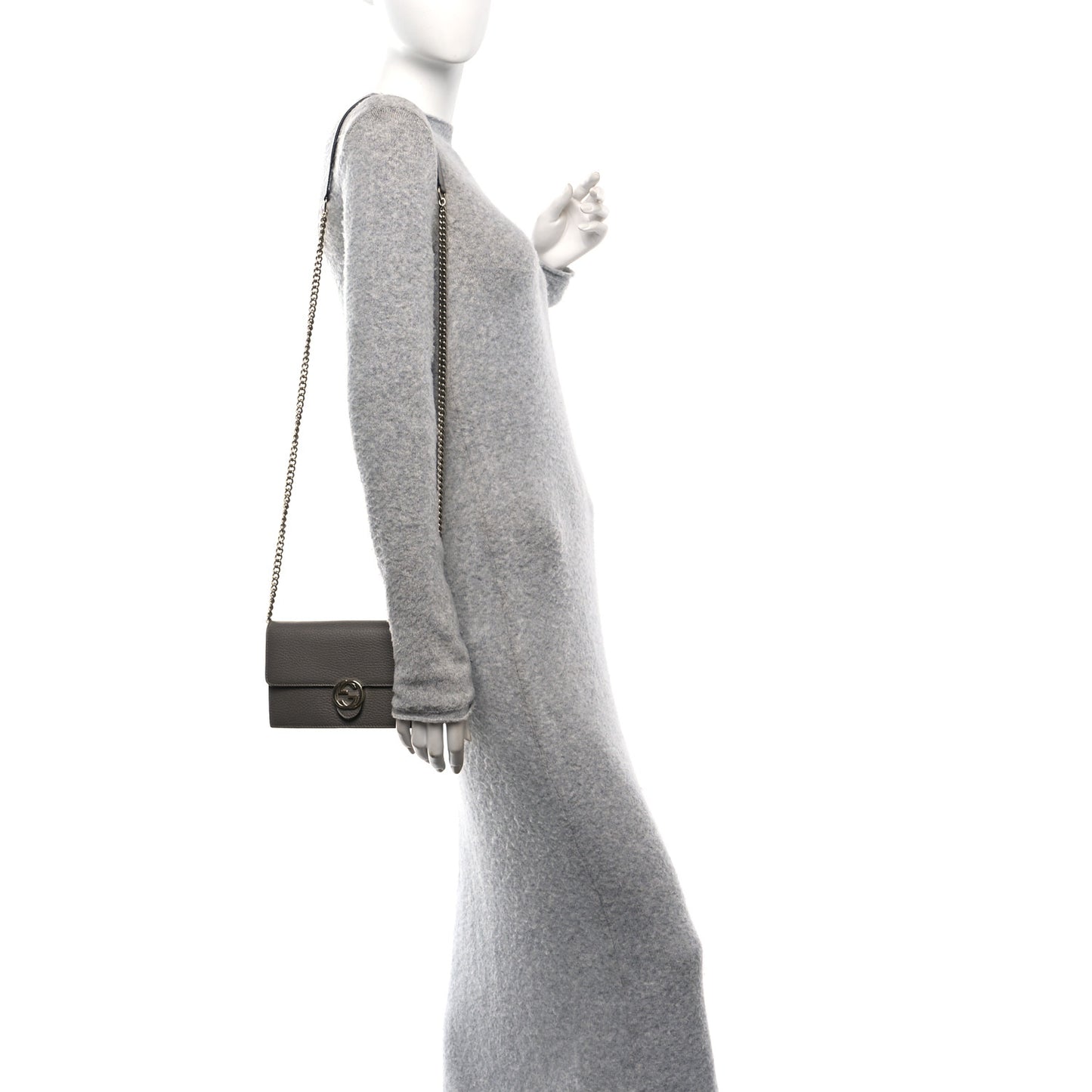 Dollar Calfskin Interlocking G Chain Wallet Loess