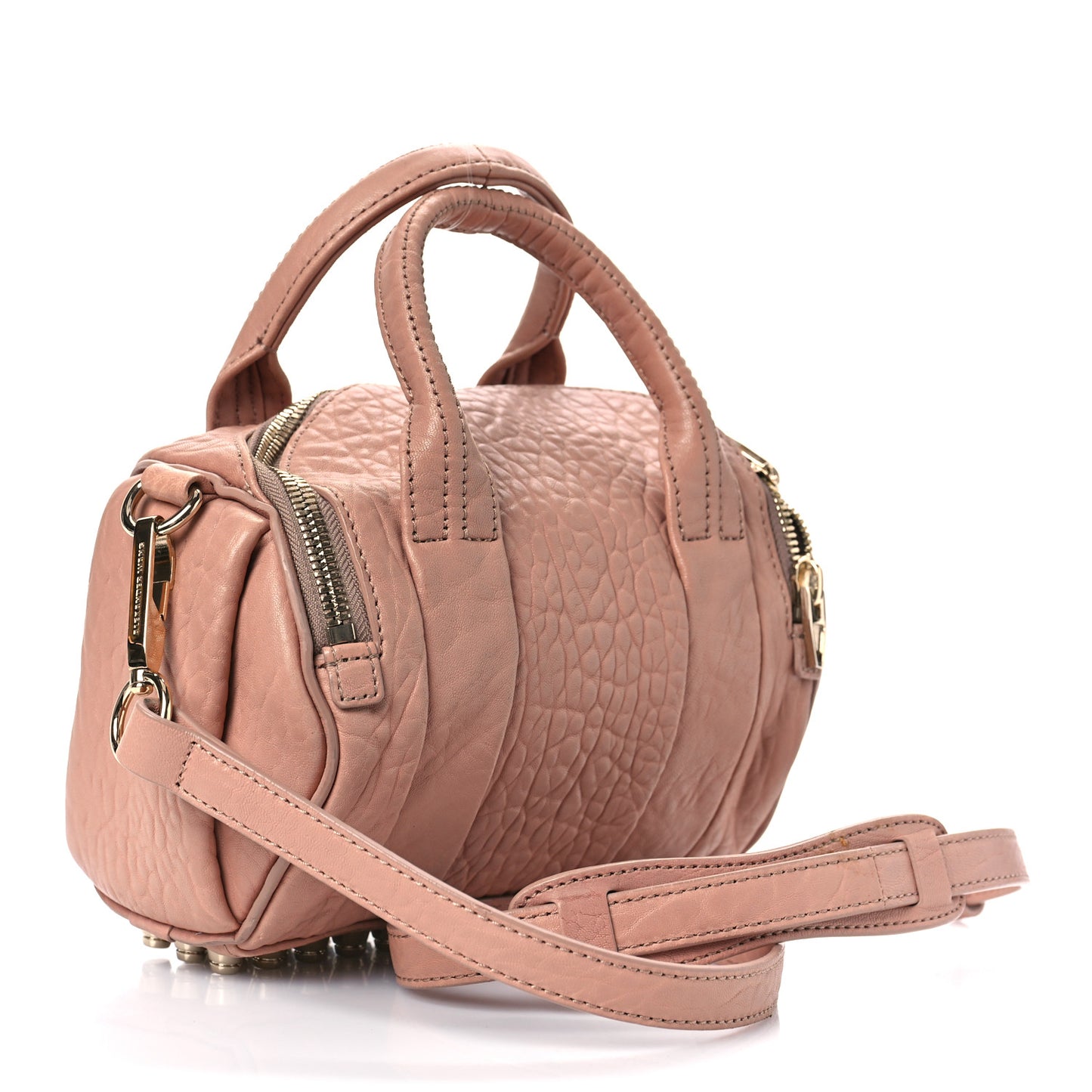 Pebbled Lambskin Mini Rockie Blush Gold Hardware