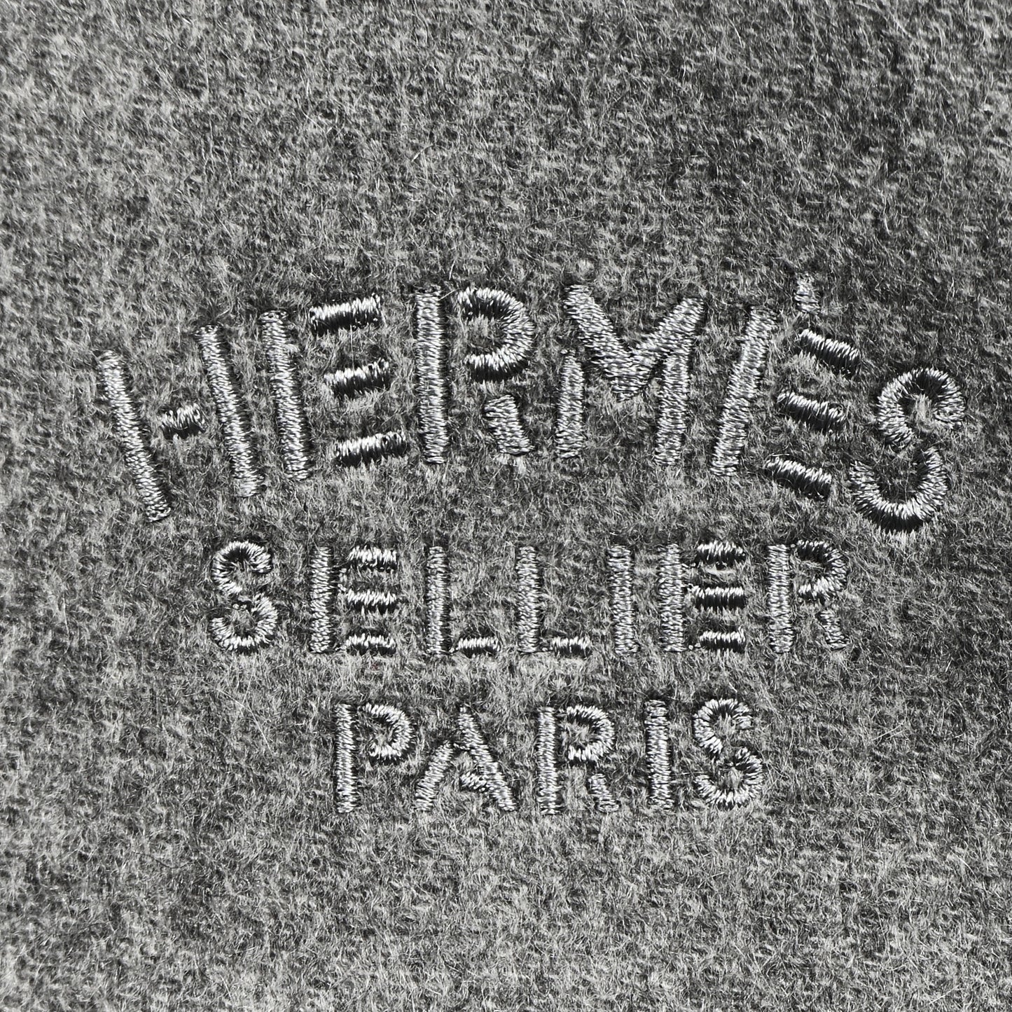 Cashmere Recto Verso Muffler Creme Gris Clair