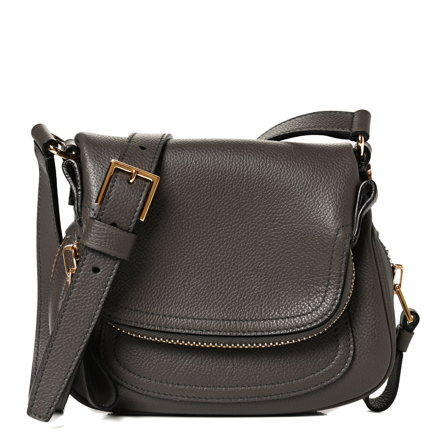 Calfskin Mini Jennifer Crossbody Bag Grey