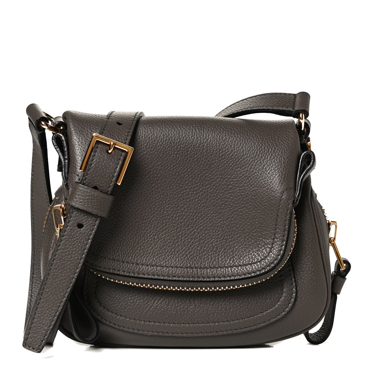 Tom Ford Calfskin Mini Jennifer Crossbody Bag Grey 1 of 12