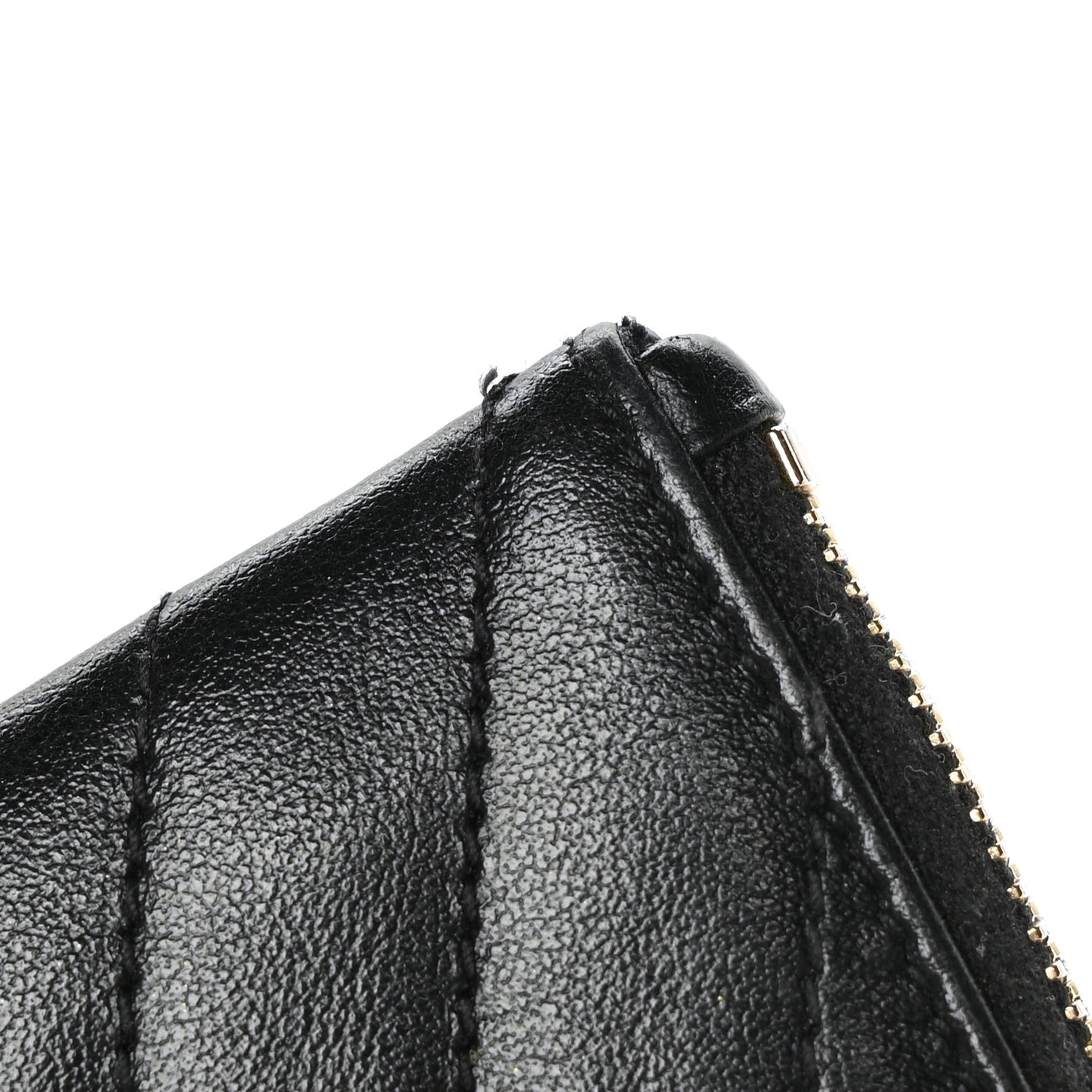 Calfskin Matelasse Monogram Key Pouch Black