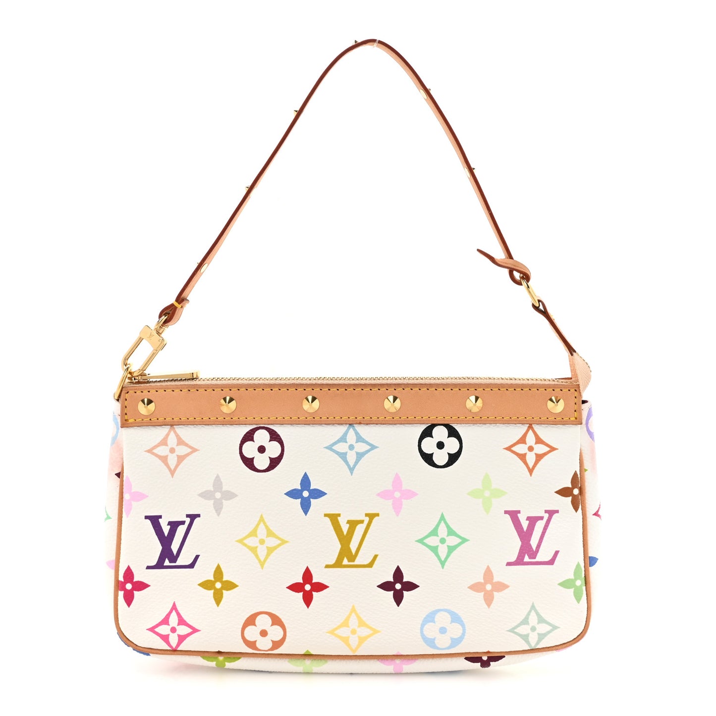 Monogram Multicolor Pochette Accessories White