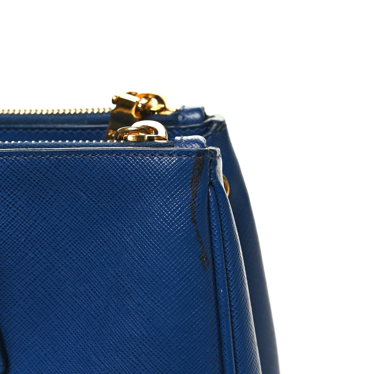 Saffiano Medium Galleria Double Zip Tote Baltico