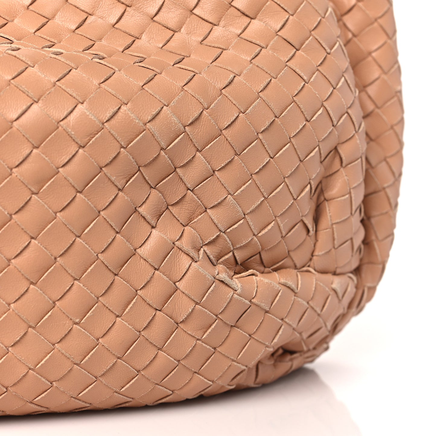 Nappa Intrecciato Medium Belly Veneta Hobo Camel