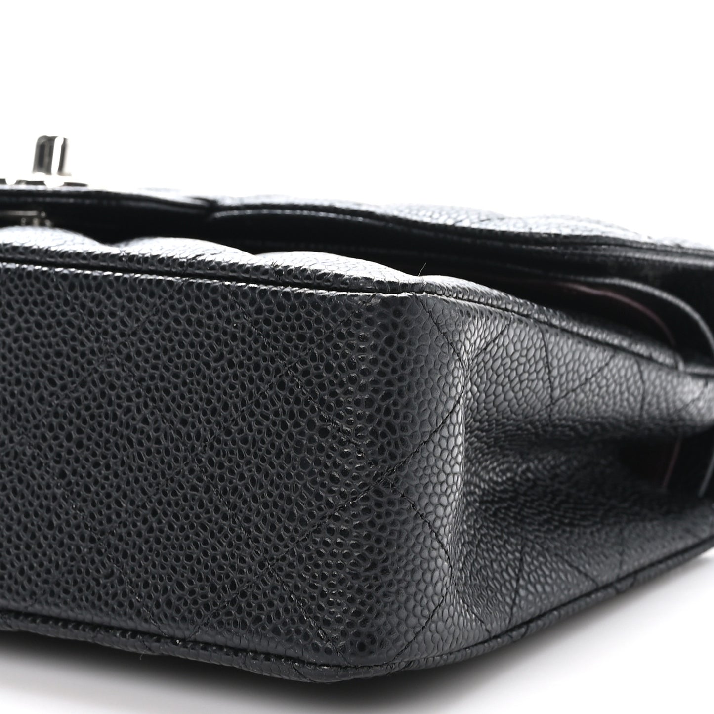 Caviar Quilted Small Double Flap Black