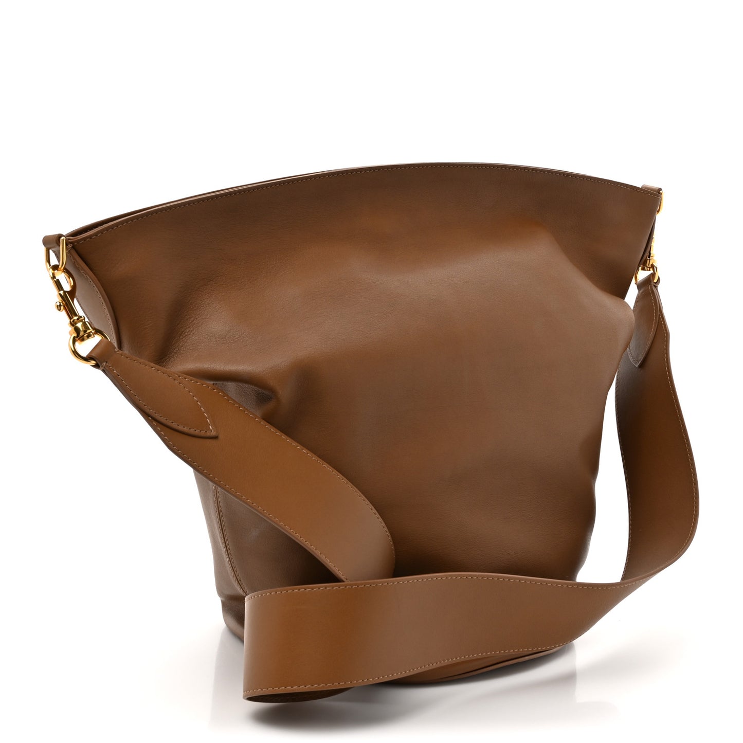 Smooth Calfskin Virginia Hobo Bag Brown