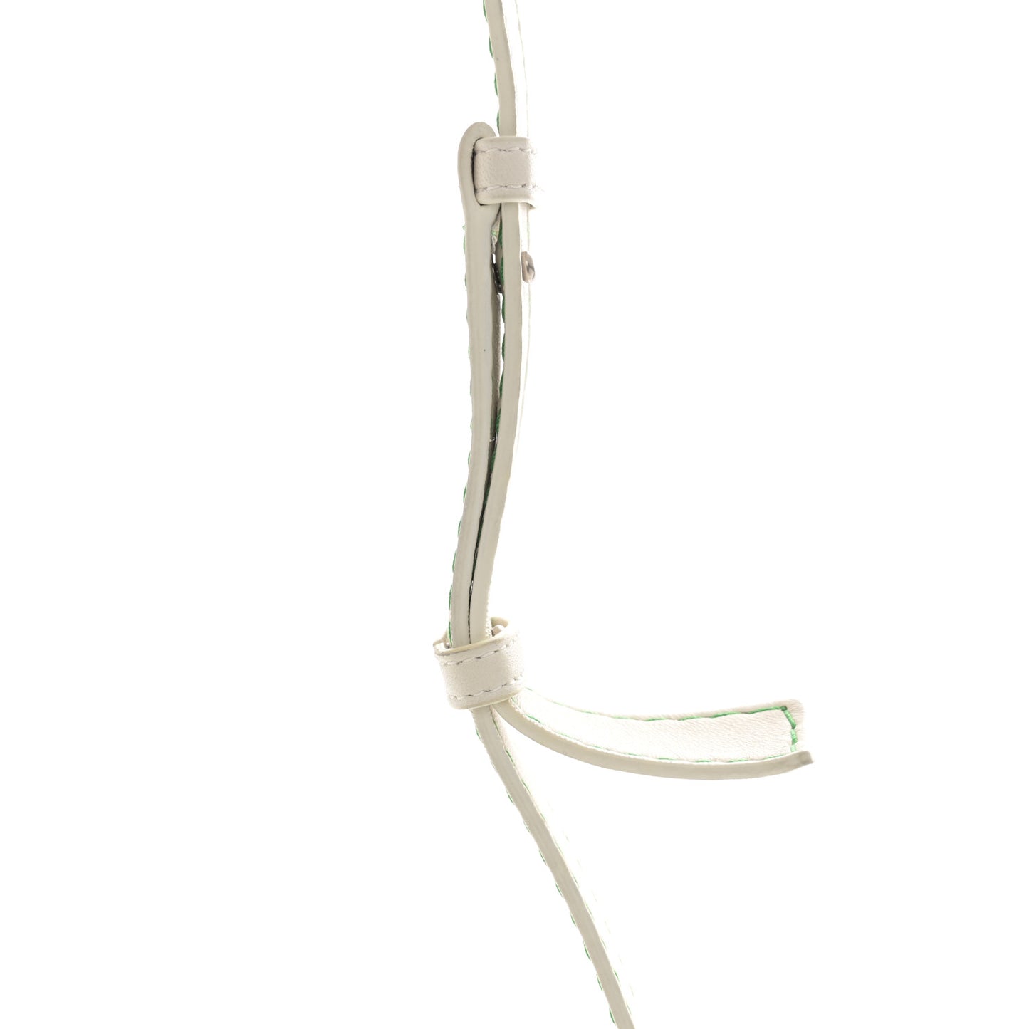 Lambskin Maxi Intreccio Overlock Stitched Cassette Crossbody Bag White Parakeet
