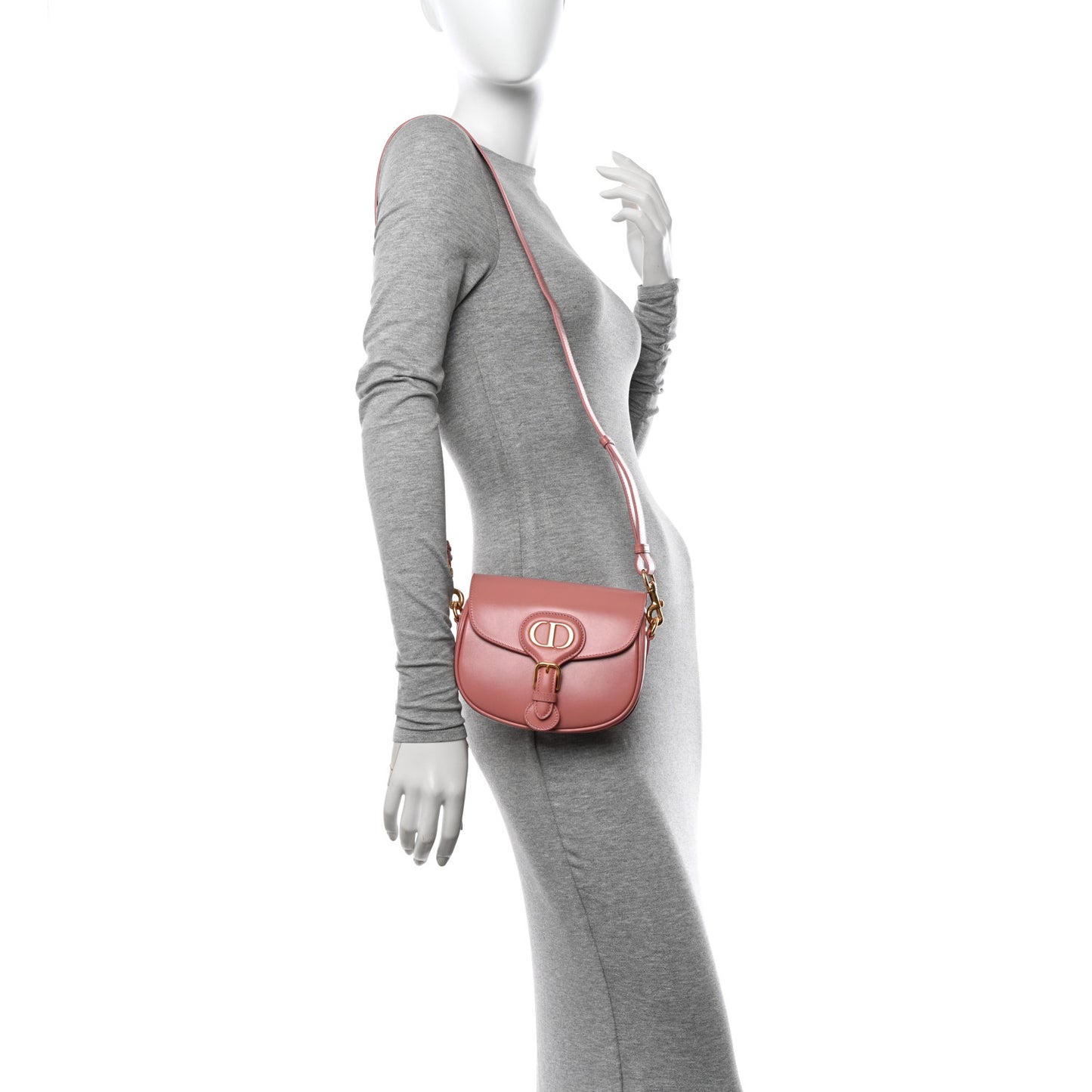 Box Calfskin Small Bobby Flap Dark Nude