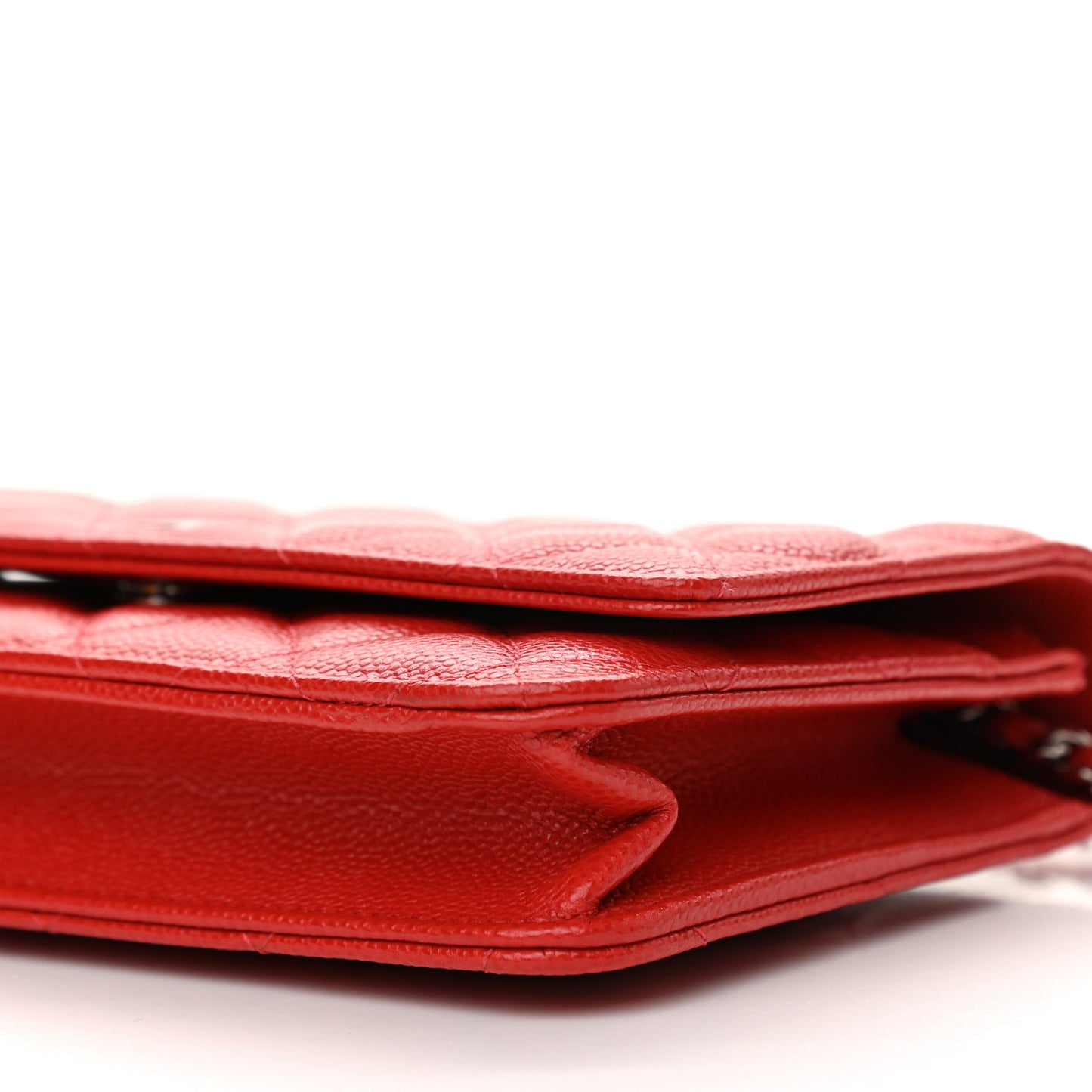 Caviar Quilted Wallet On Chain WOC Red