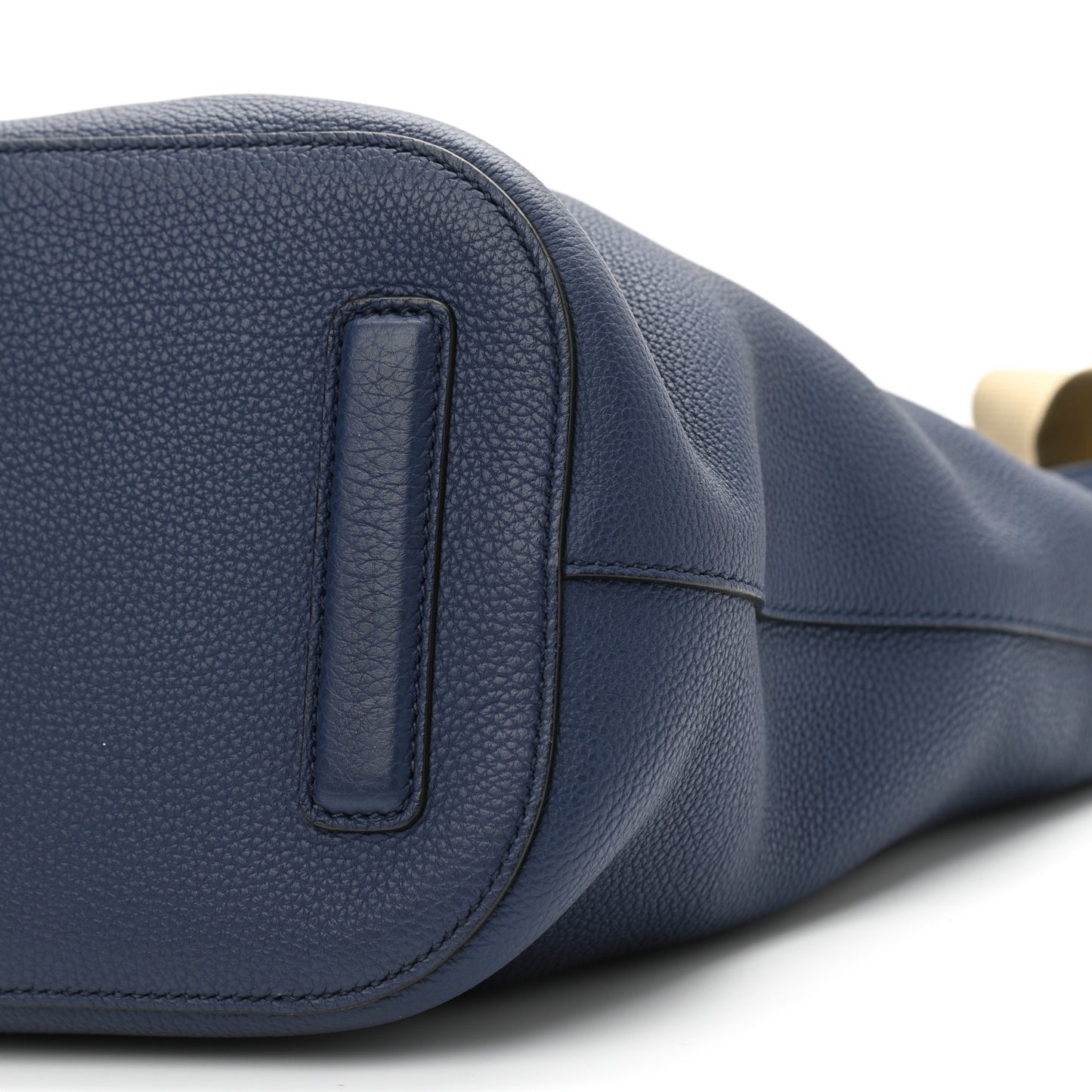 Soft Grained Calfskin Small Jackie Bucket Bag Classic Blue Marine