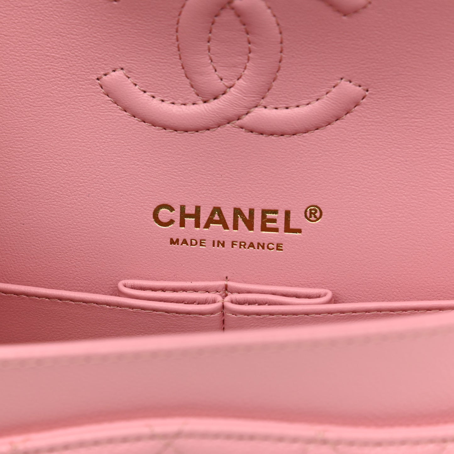 Caviar Quilted Small Double Flap Pink