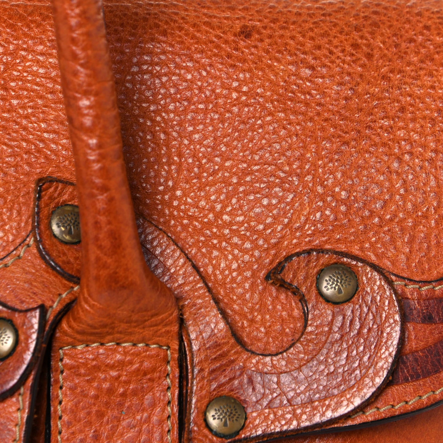 Grained Calfskin Tooled Darwin Bayswater Oak
