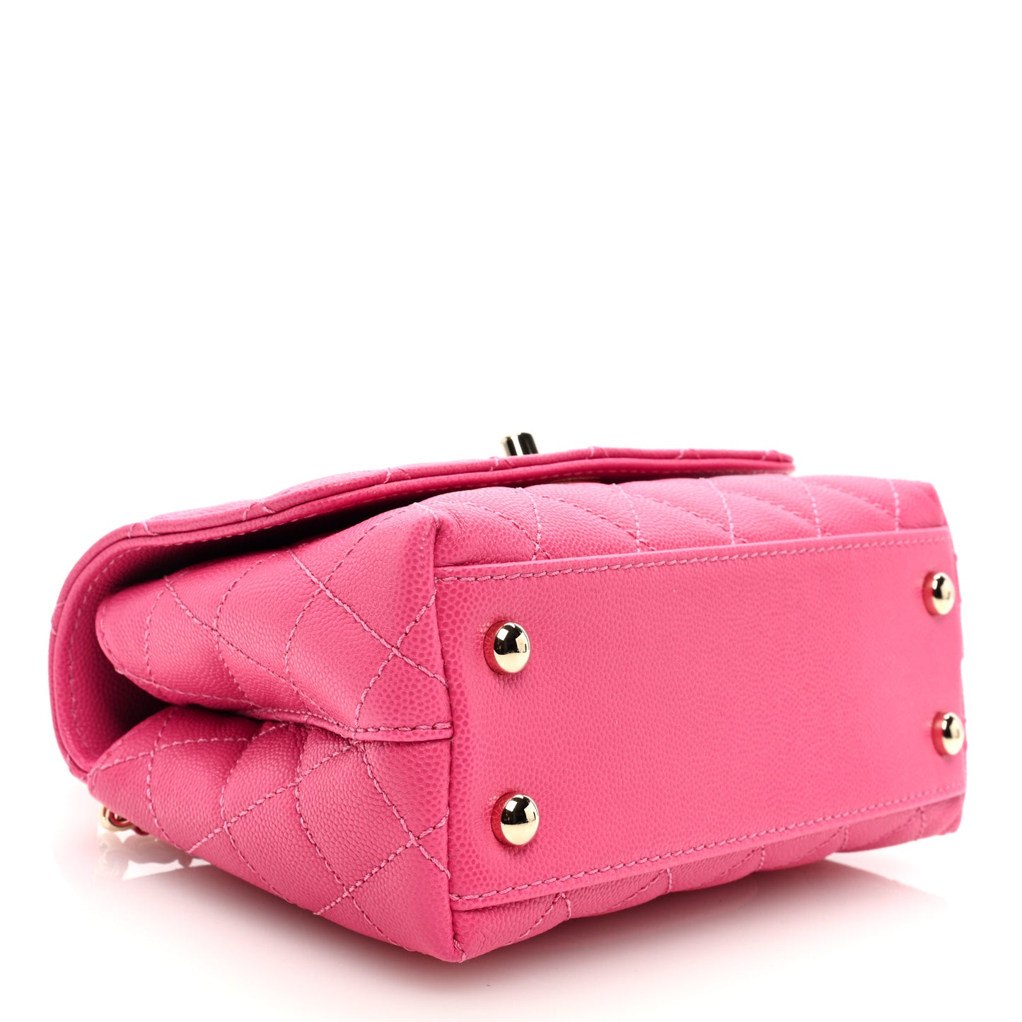 Caviar Quilted Extra Mini Coco Handle Flap Rose