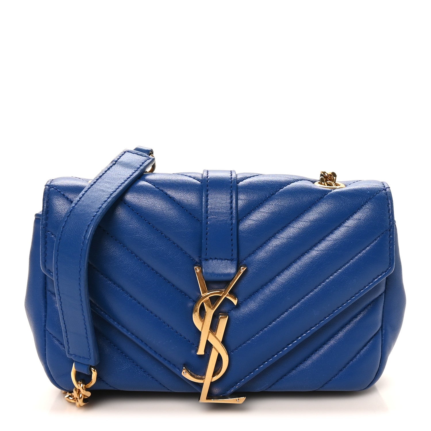 Saint Laurent Sheepskin Matelasse Chevron Monogram Classic Baby