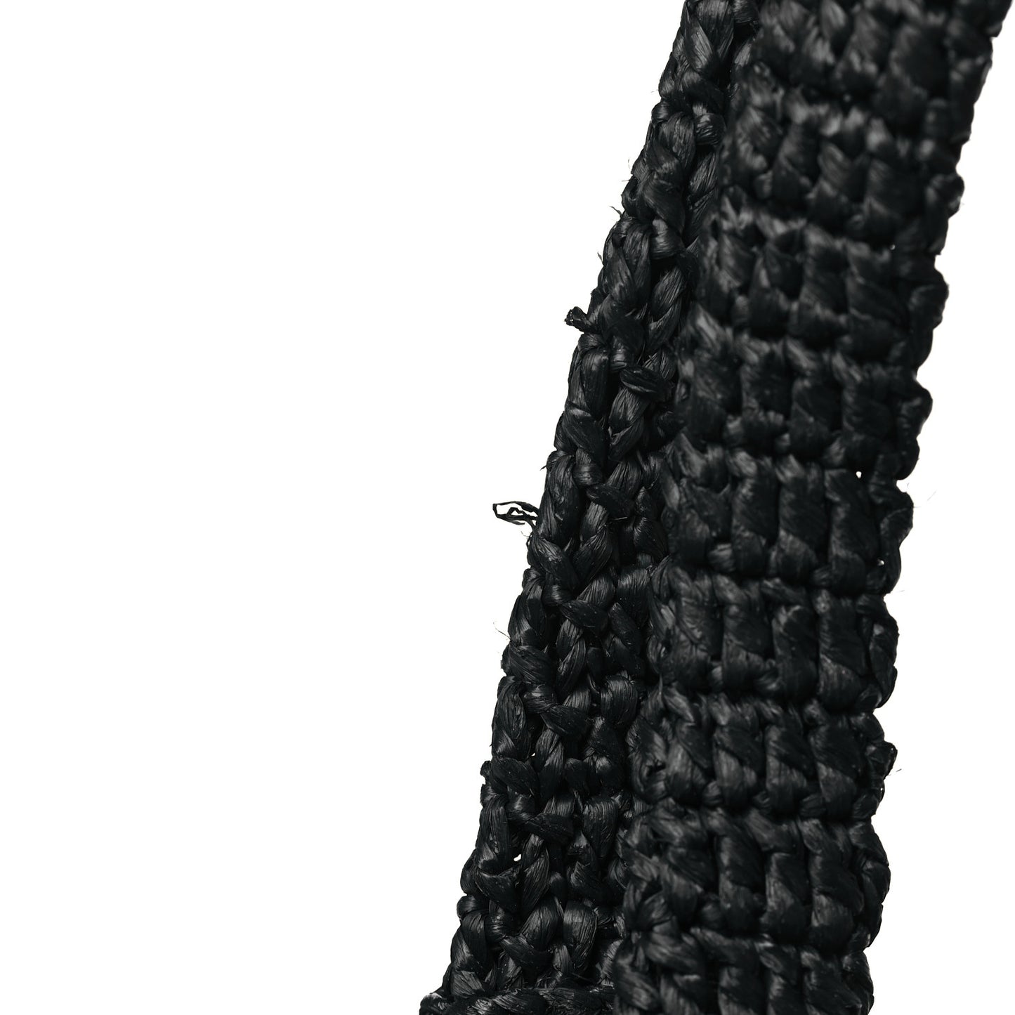 SAINT LAURENT Raffia Rive Gauche Tote Black