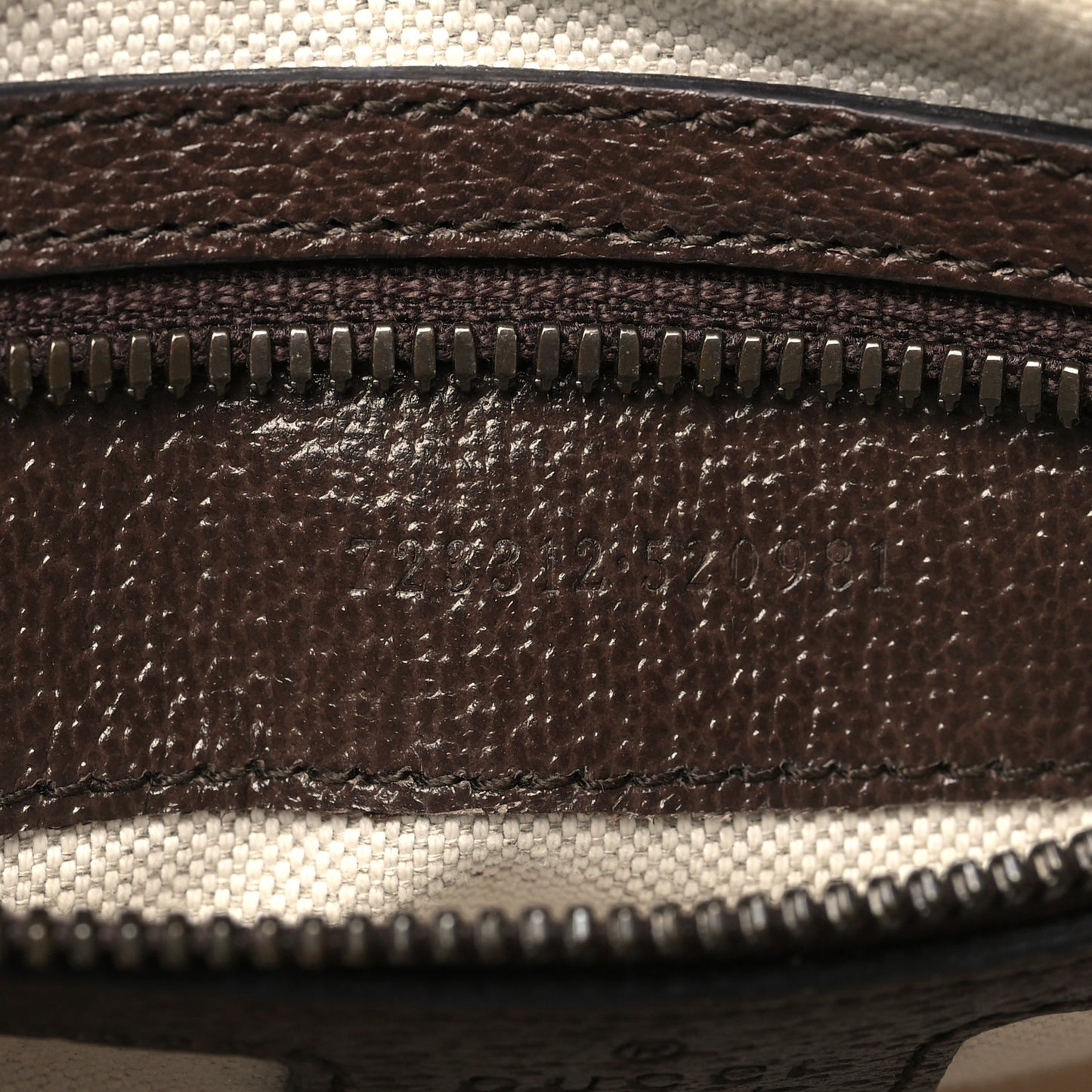 GG Supreme Monogram Textured Dollar Calfskin Web Mini Ophidia Convertible Shoulder Bag Beige Ebony New Acero