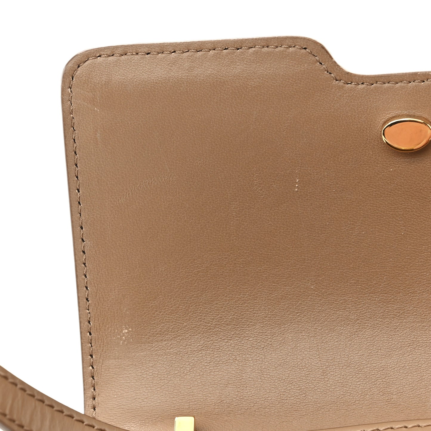 Calfskin Monogram Mini TB Bag Brown