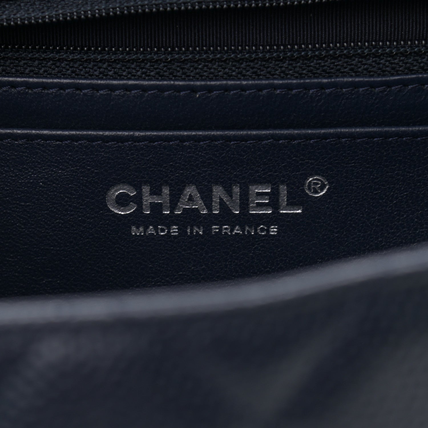 Chanel Caviar Quilted Jumbo Single Flap Navy 6 of 10