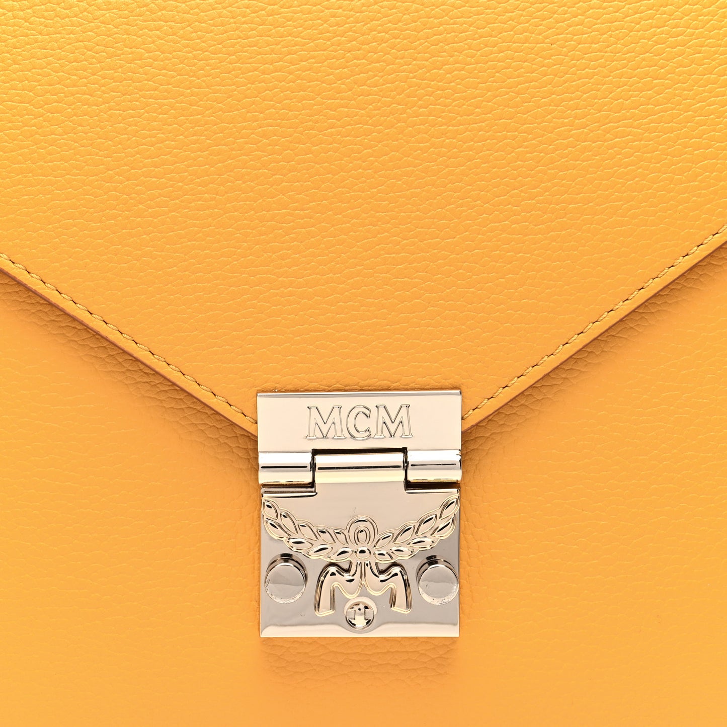 Grained Calfskin Patricia Park Avenue Crossbody Bag Golden Mango