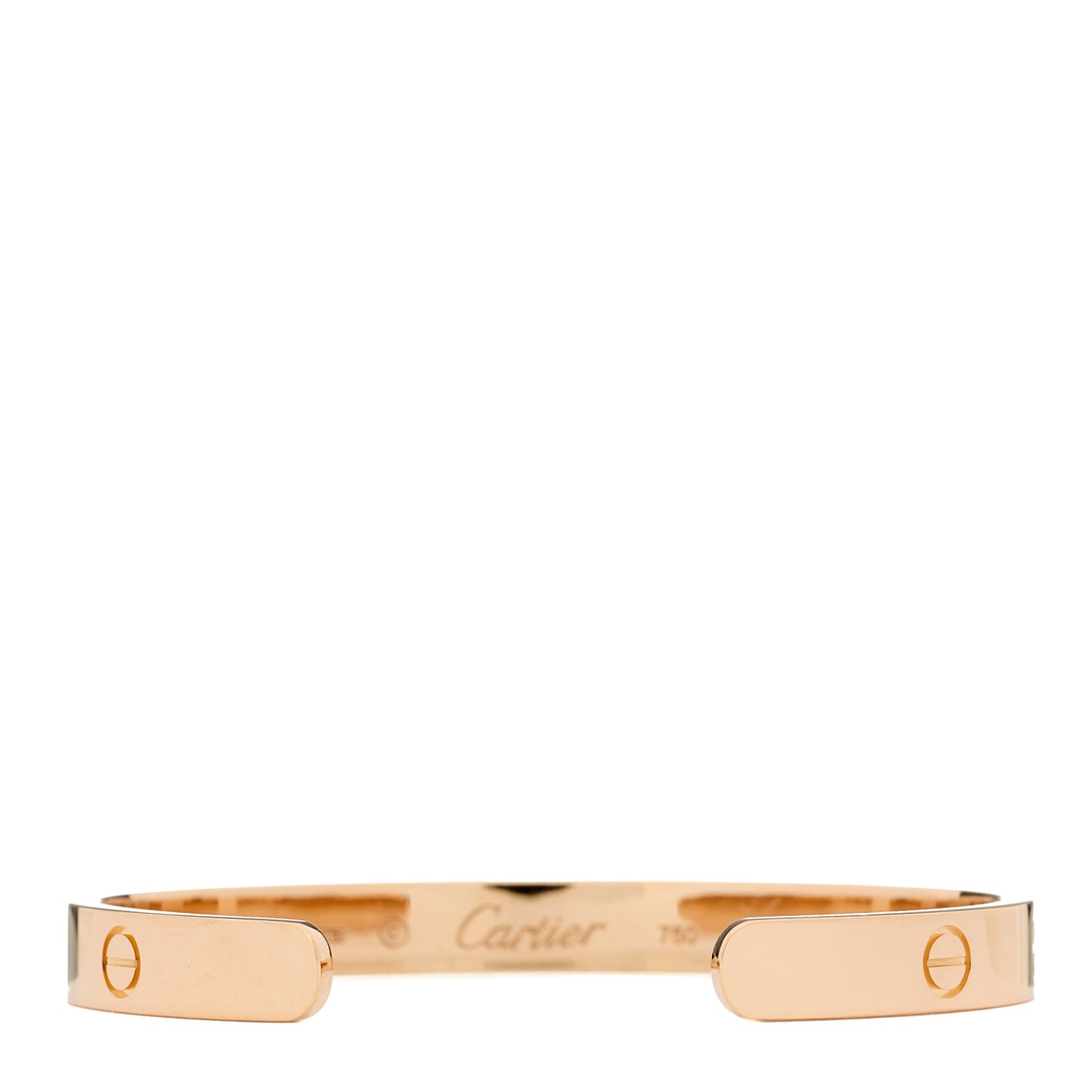 18K Pink Gold LOVE Cuff Bracelet 17