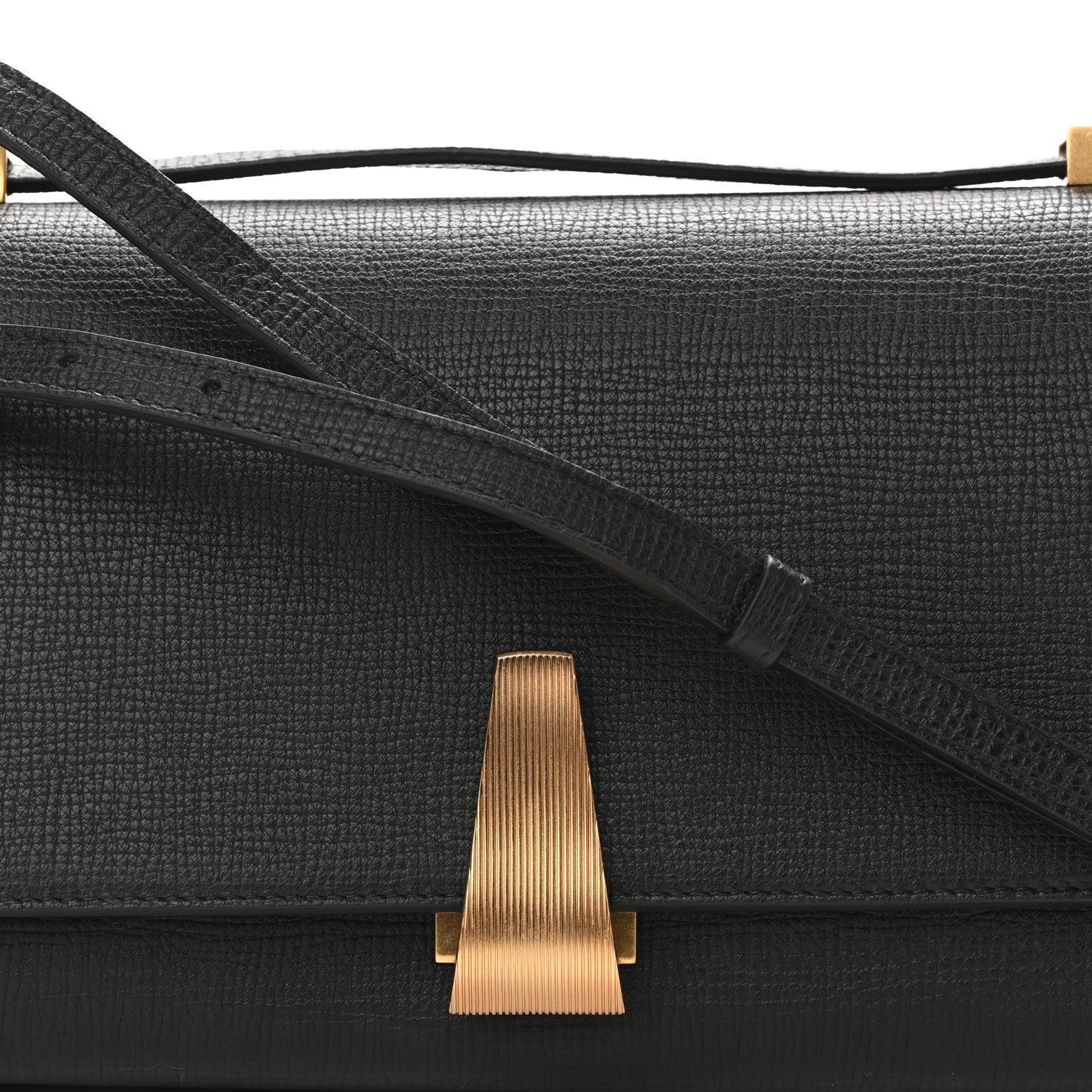 Bottega Veneta Textured Calfskin Small BV Angle Shoulder Bag Black 7 of 9