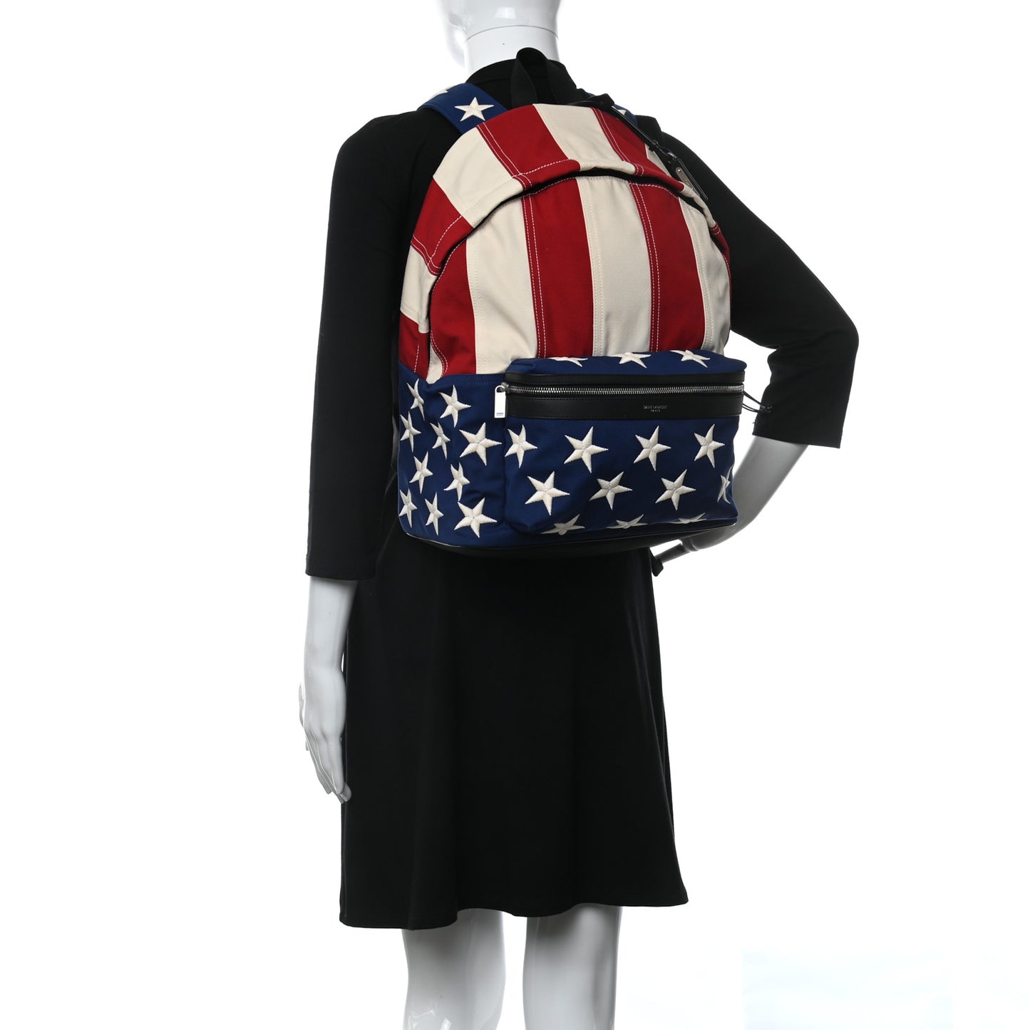 Canvas American Flag Backpack Red White Blue