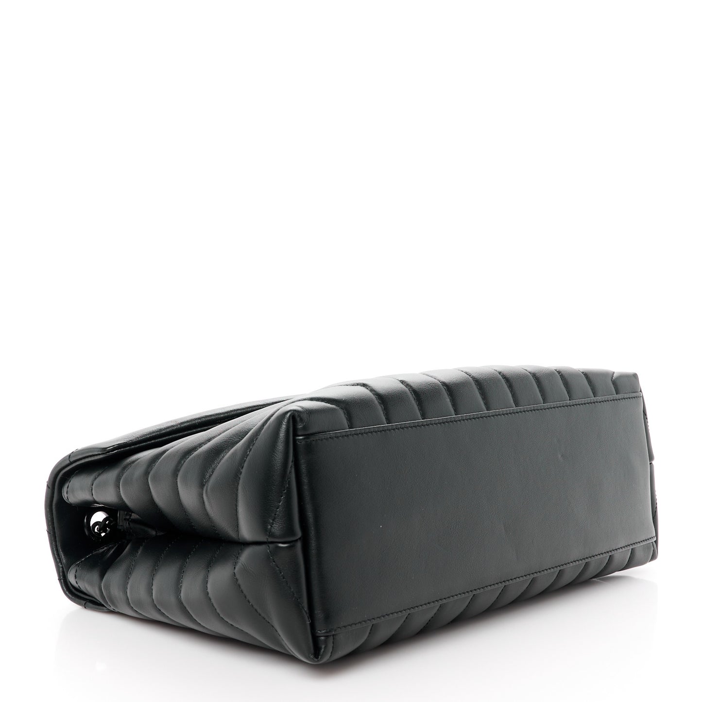 Calfskin Y Quilted Monogram Monochrome Medium Loulou Chain Satchel Black