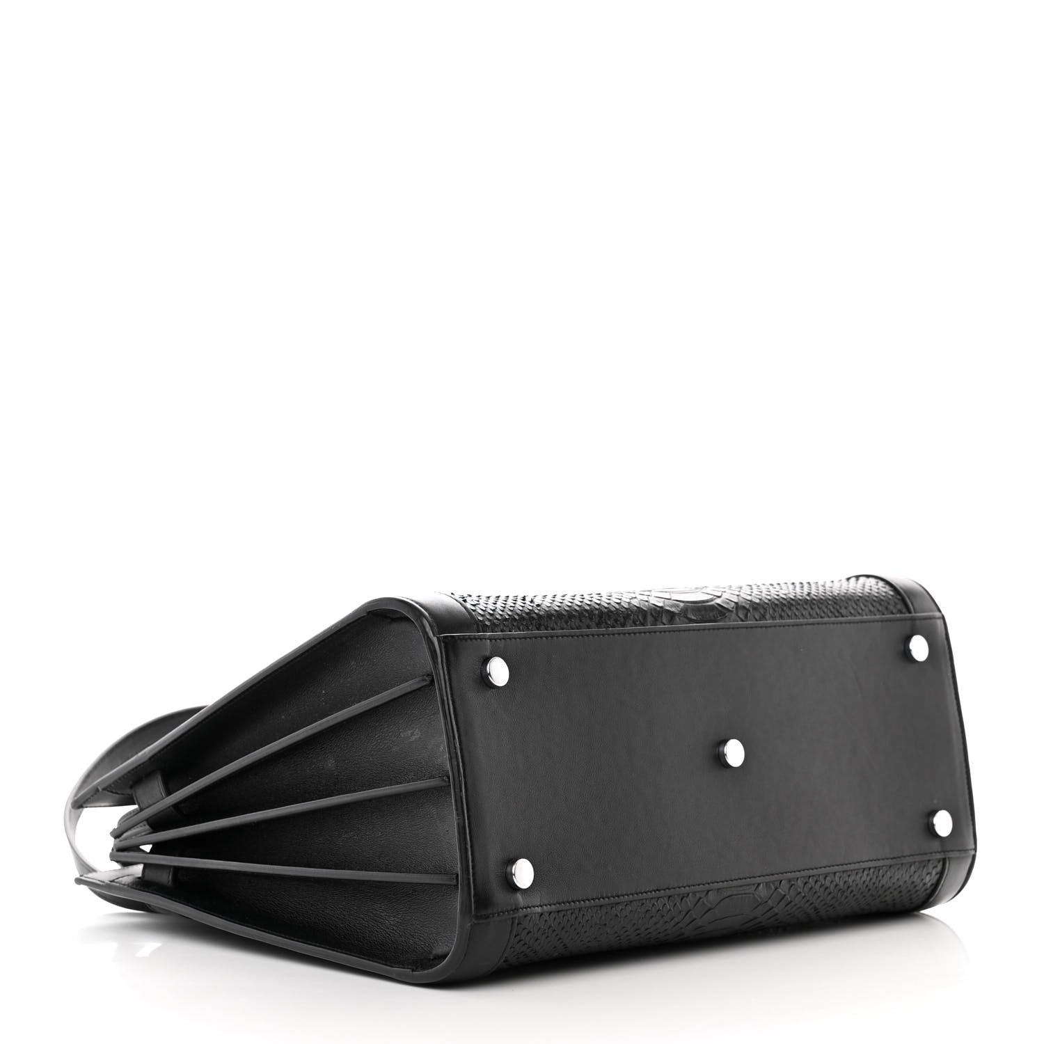 Saint Laurent Python Calfskin Embossed Small Sac de Jour Black 4 of 17