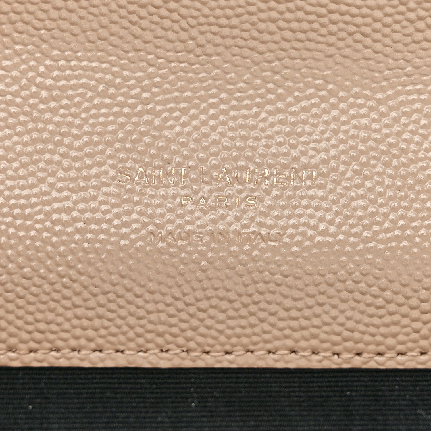 Saint Laurent Grain De Poudre Matelasse Chevron Monogram Envelope Clutch Dark Beige 6 of 12