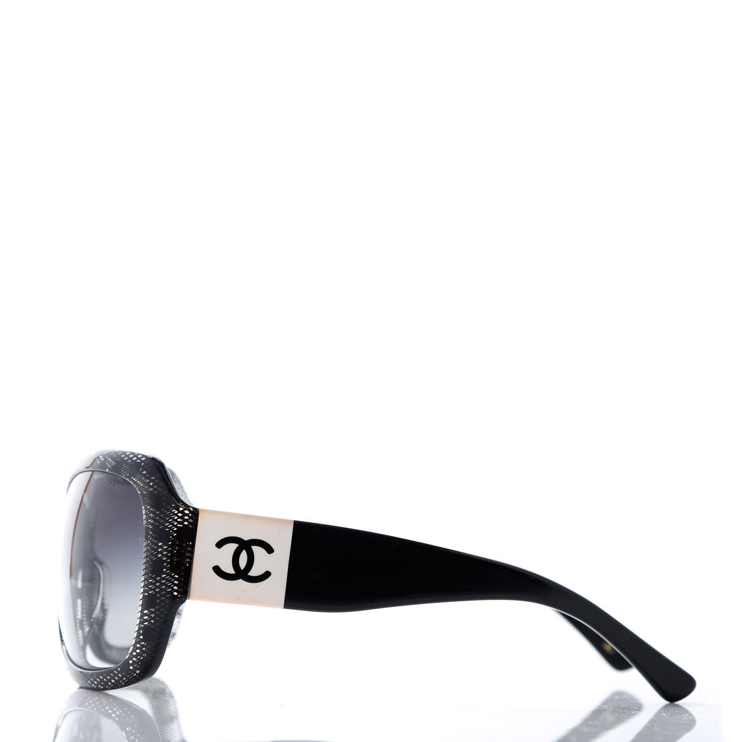 Chanel Acetate CC Lace Effect Sunglasses 5146 Black White 3 of 8