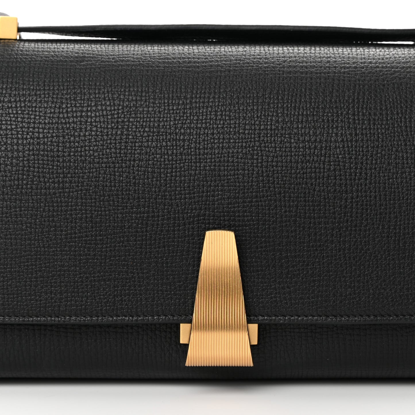 Textured Calfskin Small BV Angle Shoulder Bag Black