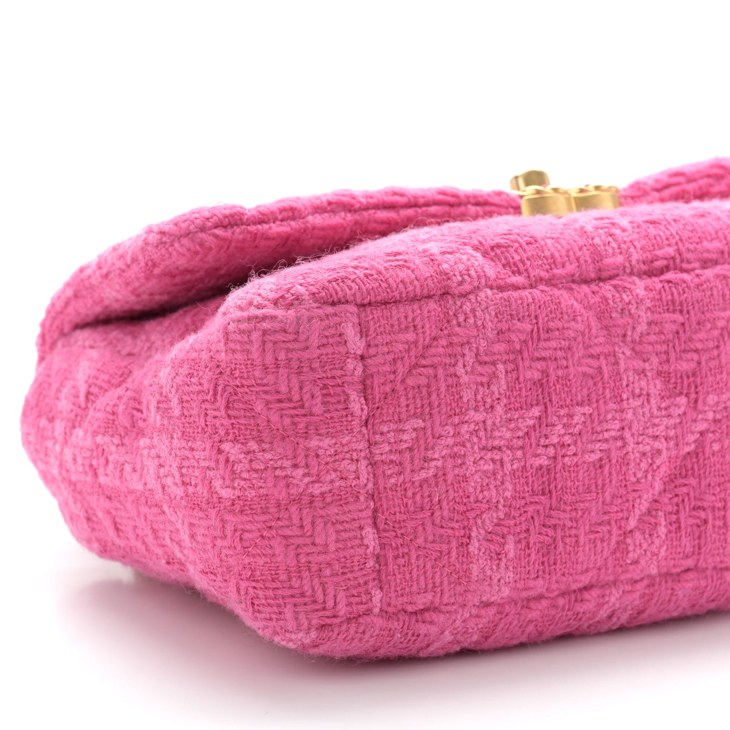 Chanel Tweed Quilted Medium Chanel 19 Flap Pink 9 of 10
