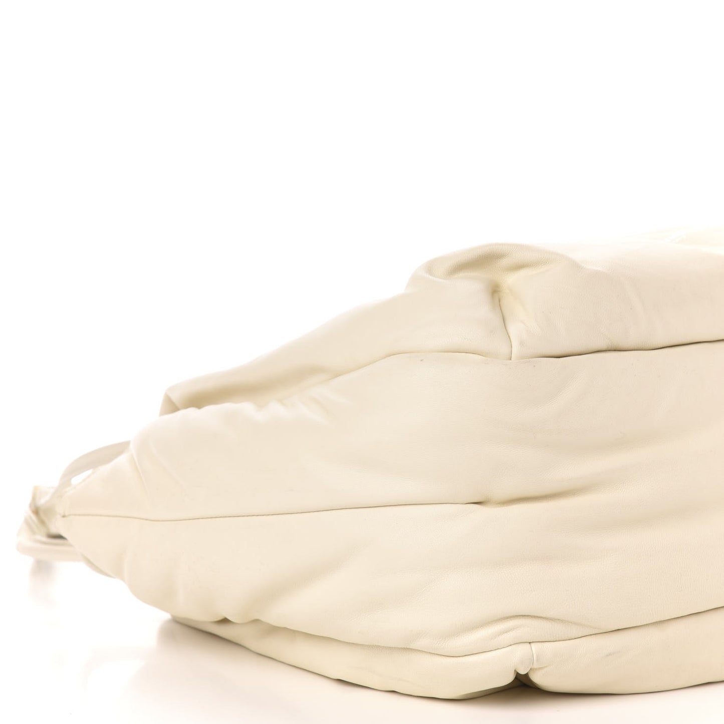 Goatskin Pillow Bucket Bag White