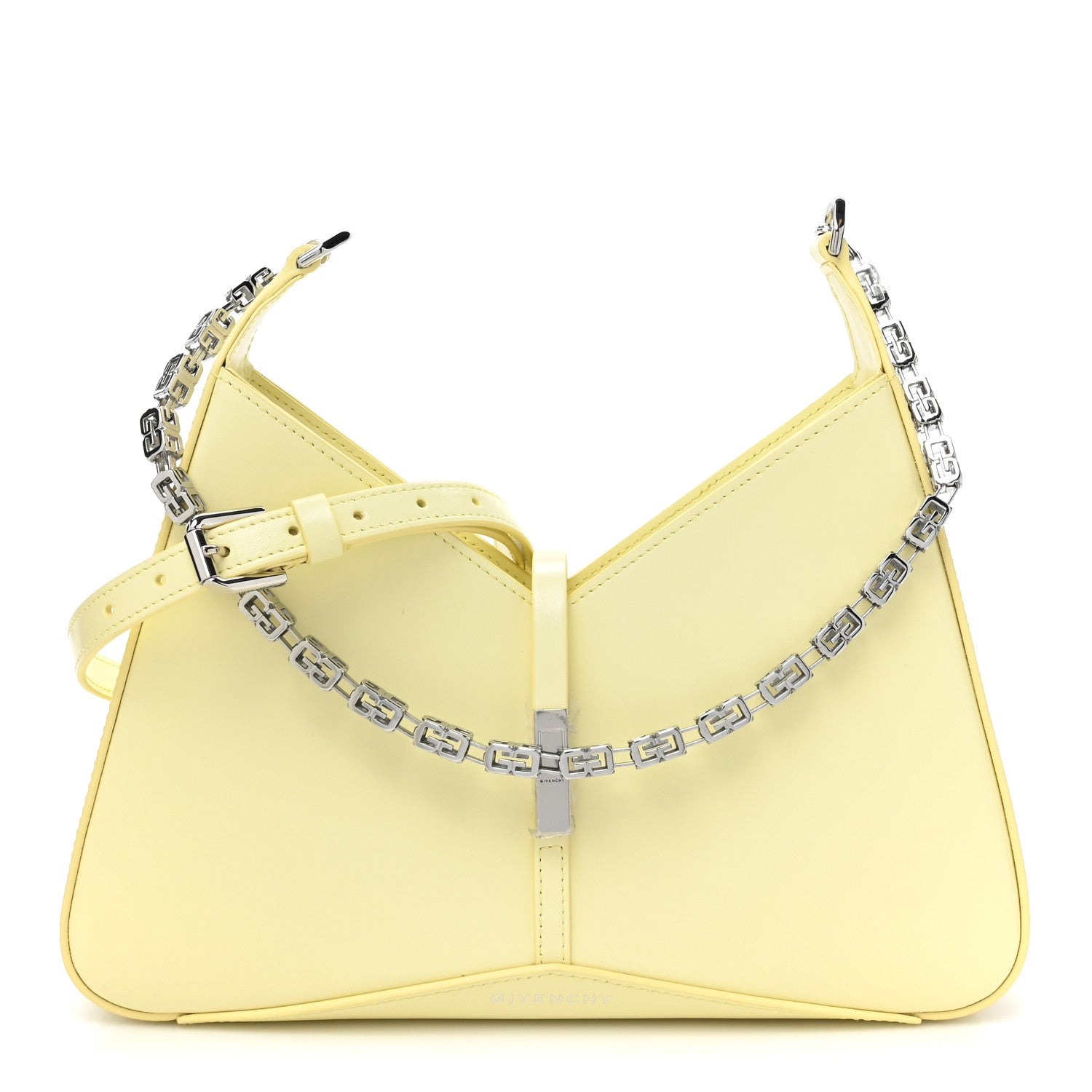 Givenchy Box Calfskin Small Zipped Cut Out Shoulder Bag Soft Yellow 1 of 9