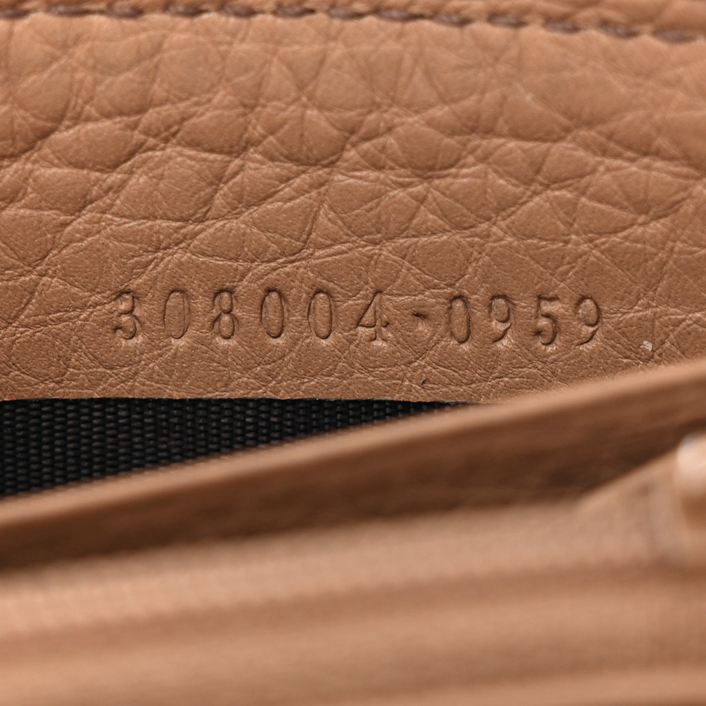 Pebbled Calfskin Soho Zip Around Wallet Camelia
