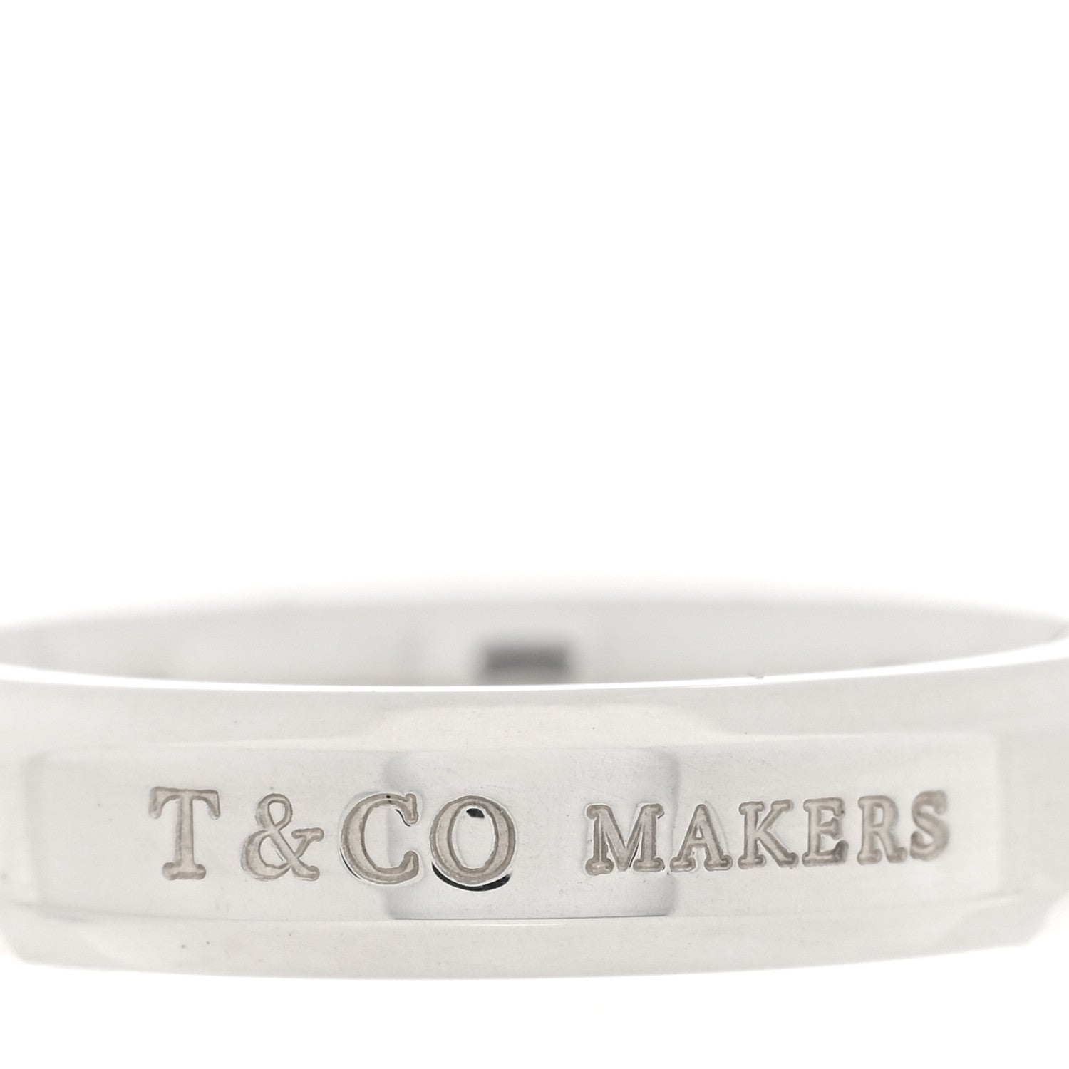 Tiffany Sterling Silver 1837 Makers Narrow Slice Ring 49 5 5 of 7