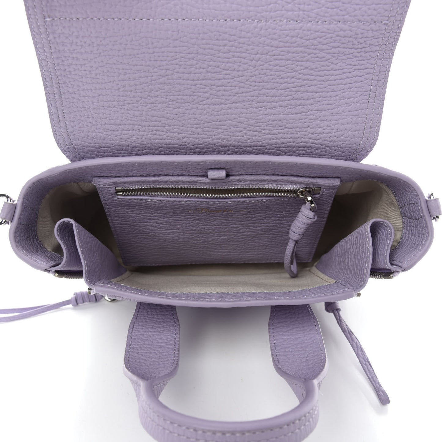 Textured Calfskin Mini Pashli Satchel Lilac
