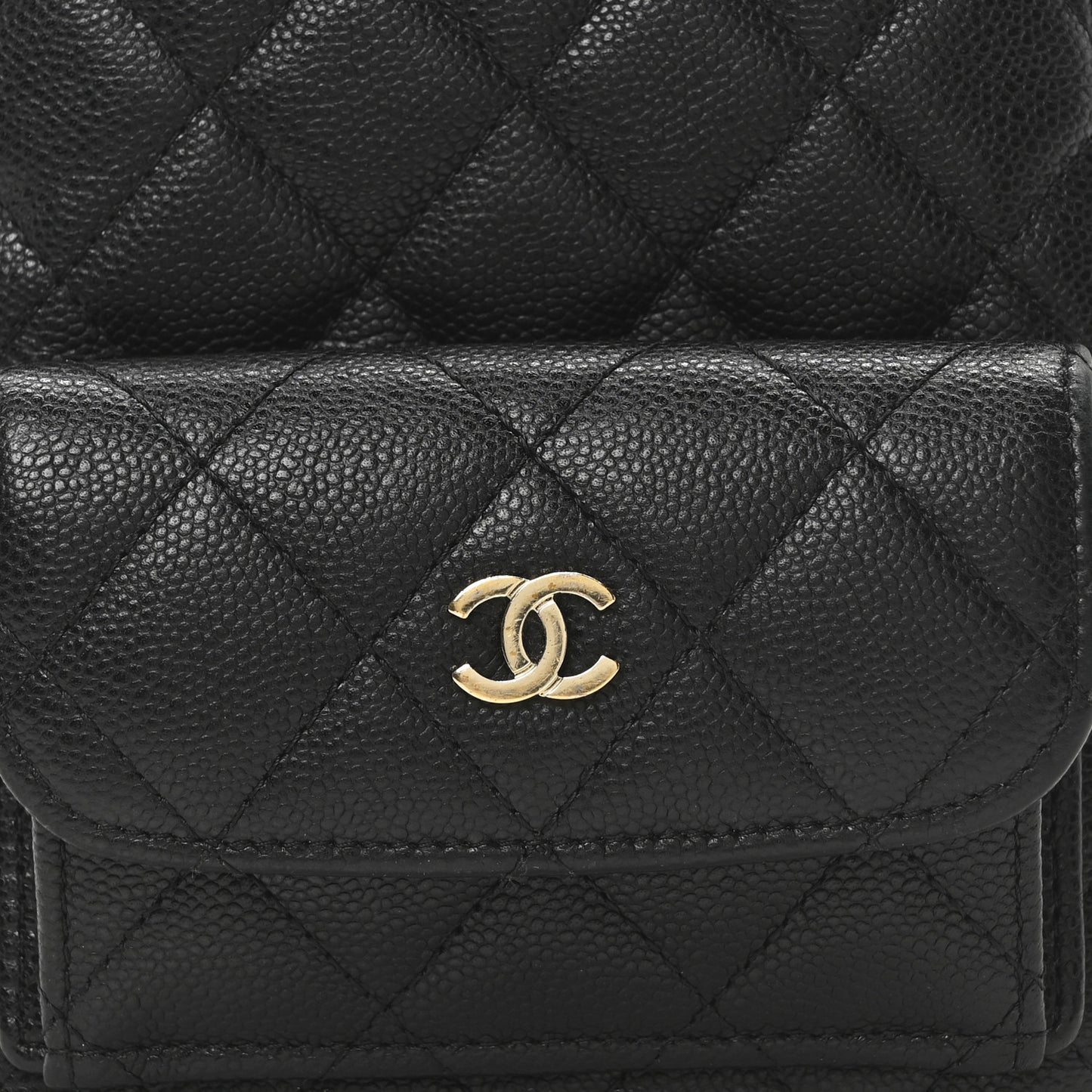 Caviar Quilted CC Mini Classic Backpack Black