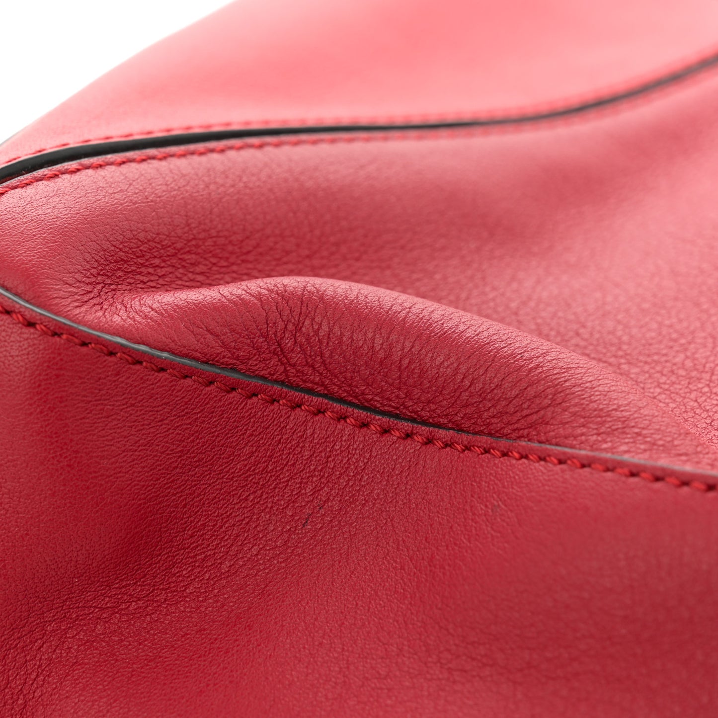 Calfskin Colorblock Small Puzzle Bag Red