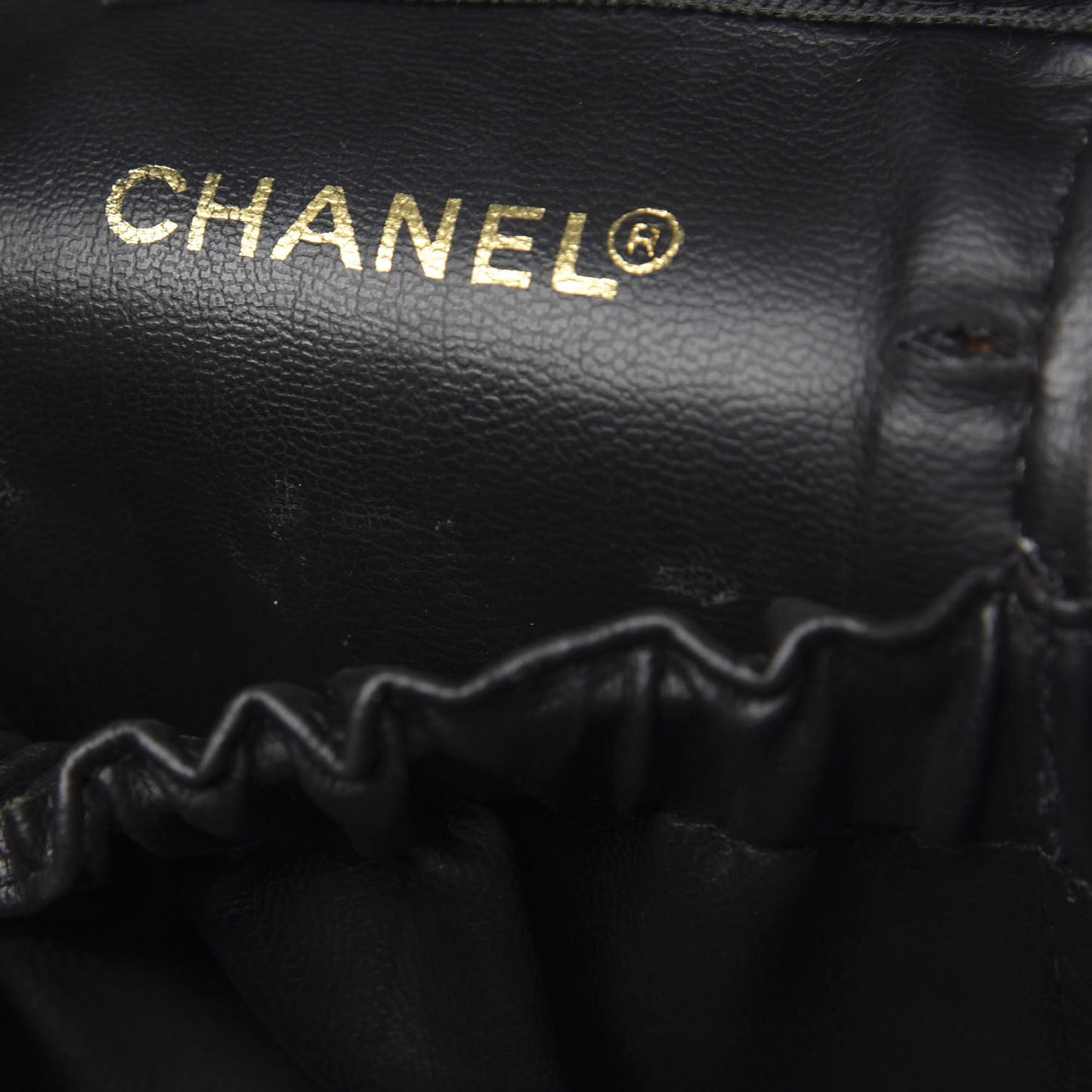 Lambskin Vanity Cosmetic Case Black