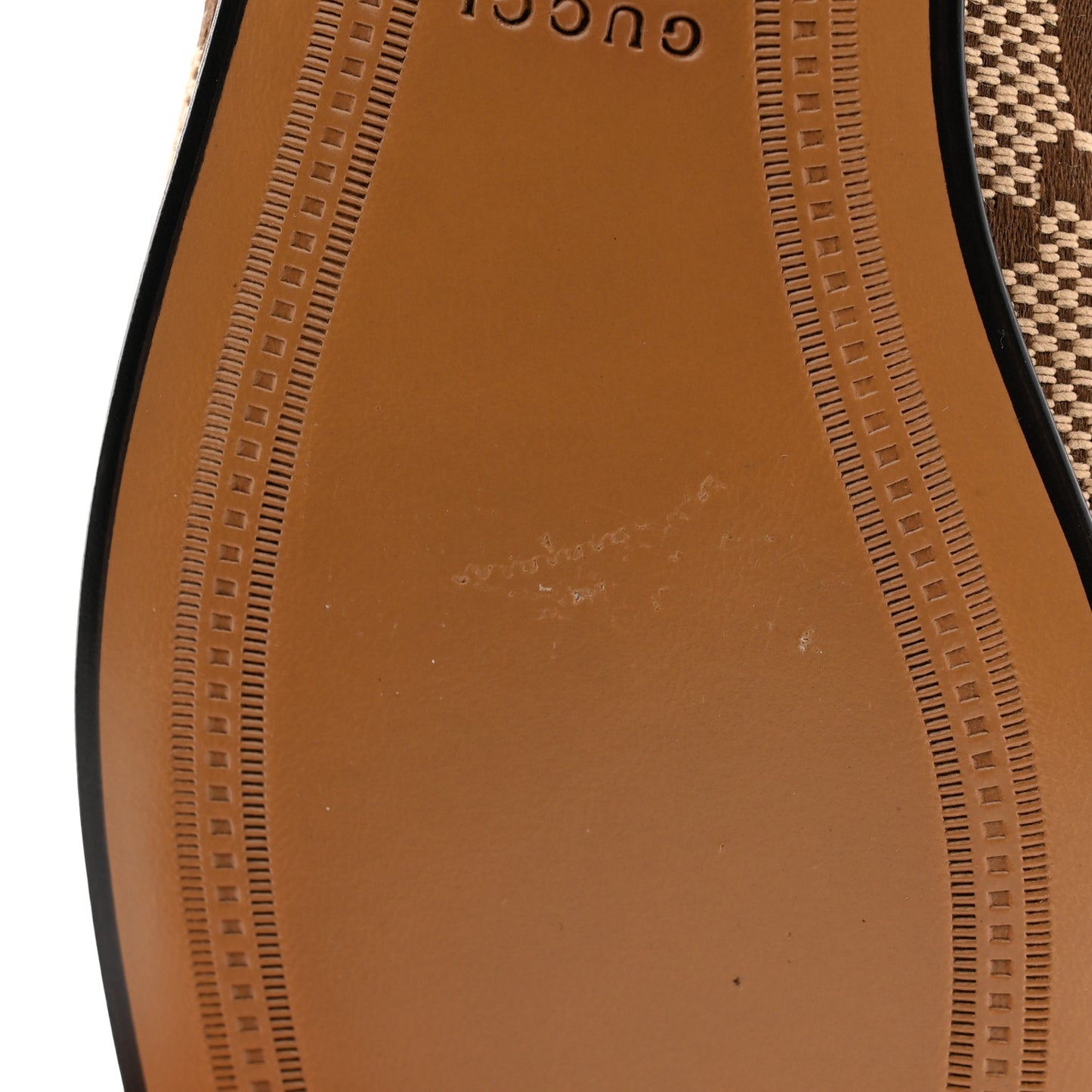 Monogram Jumbo GG Malaga Kid Horsebit Womens Jordaan Loafers 38 Camel Ebony New Acero Beige