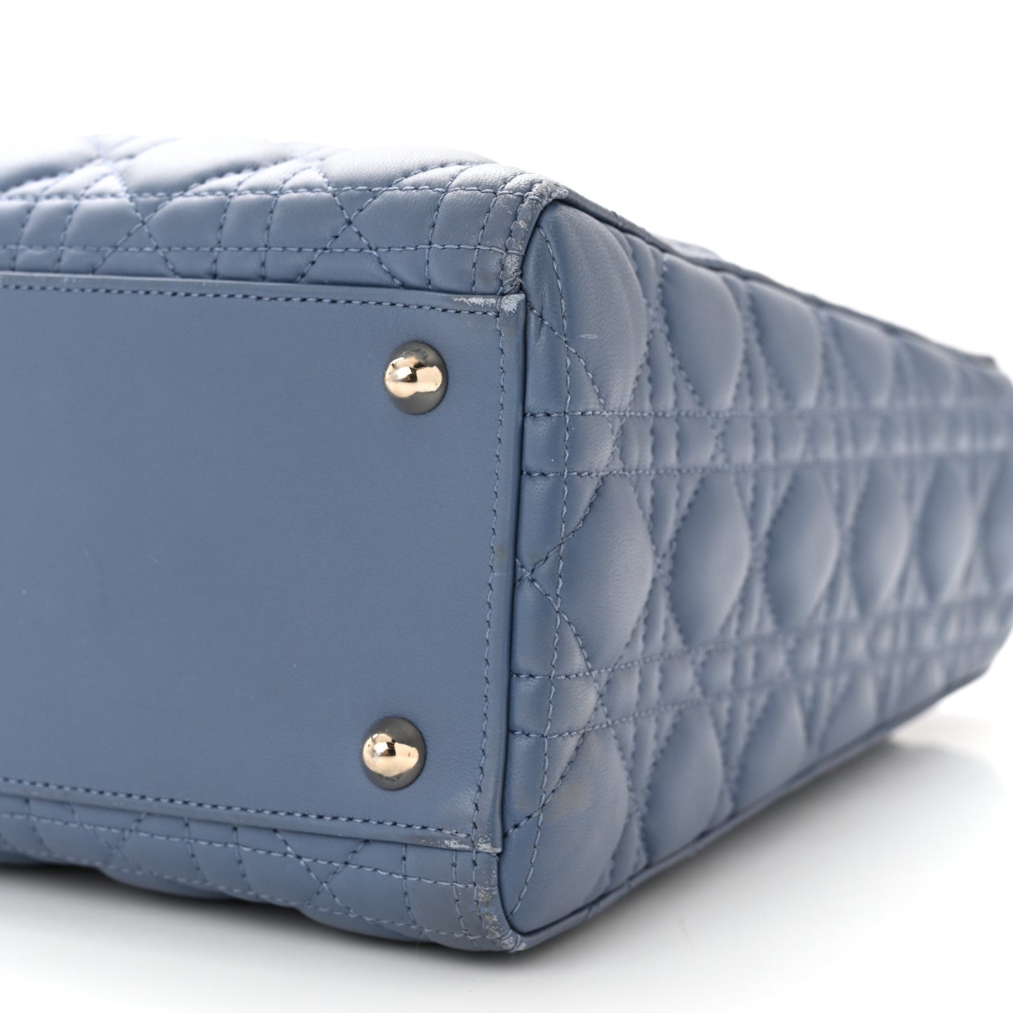 Lambskin Cannage Large Lady Denim