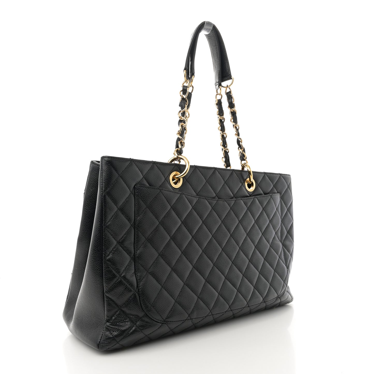 Caviar Quilted Grand Shopping Tote GST Black