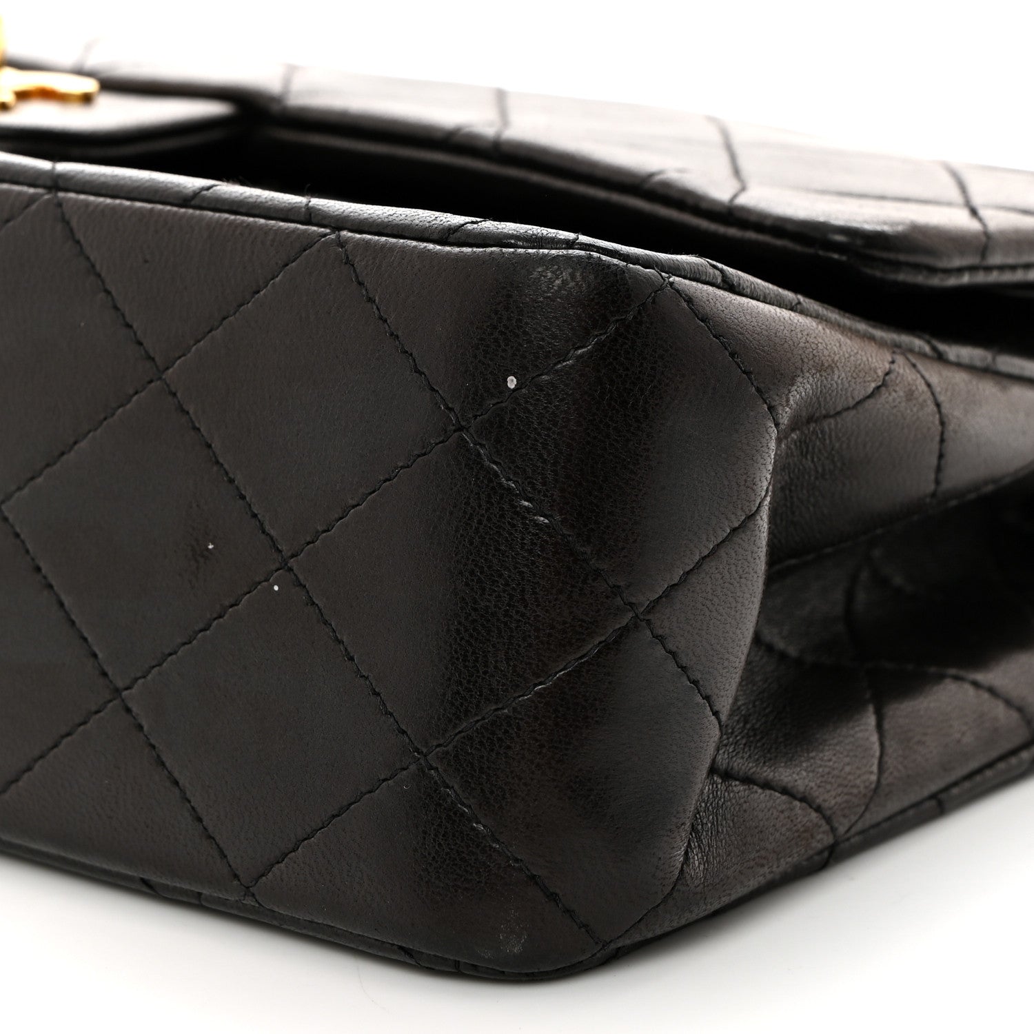 Chanel Lambskin Quilted Medium Double Flap Dark Brown 10 of 10